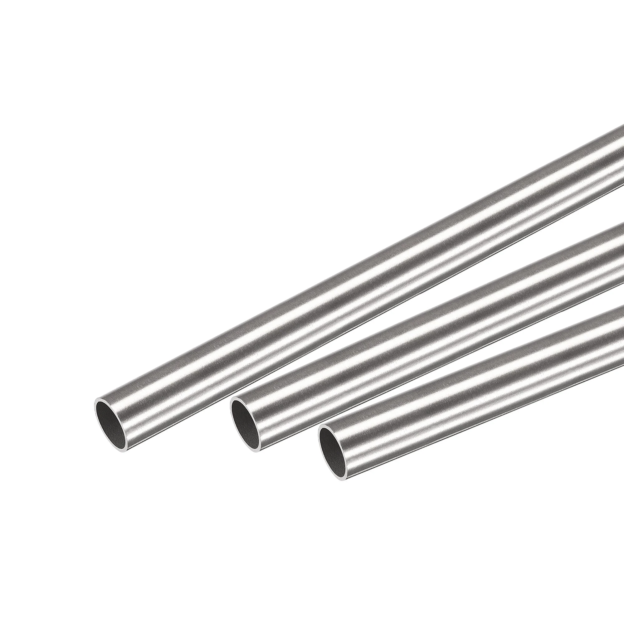 304 Stainless Steel Round Tube 10mm OD 0.5mm Wall Thickness 300mm Length 3 Pcs
