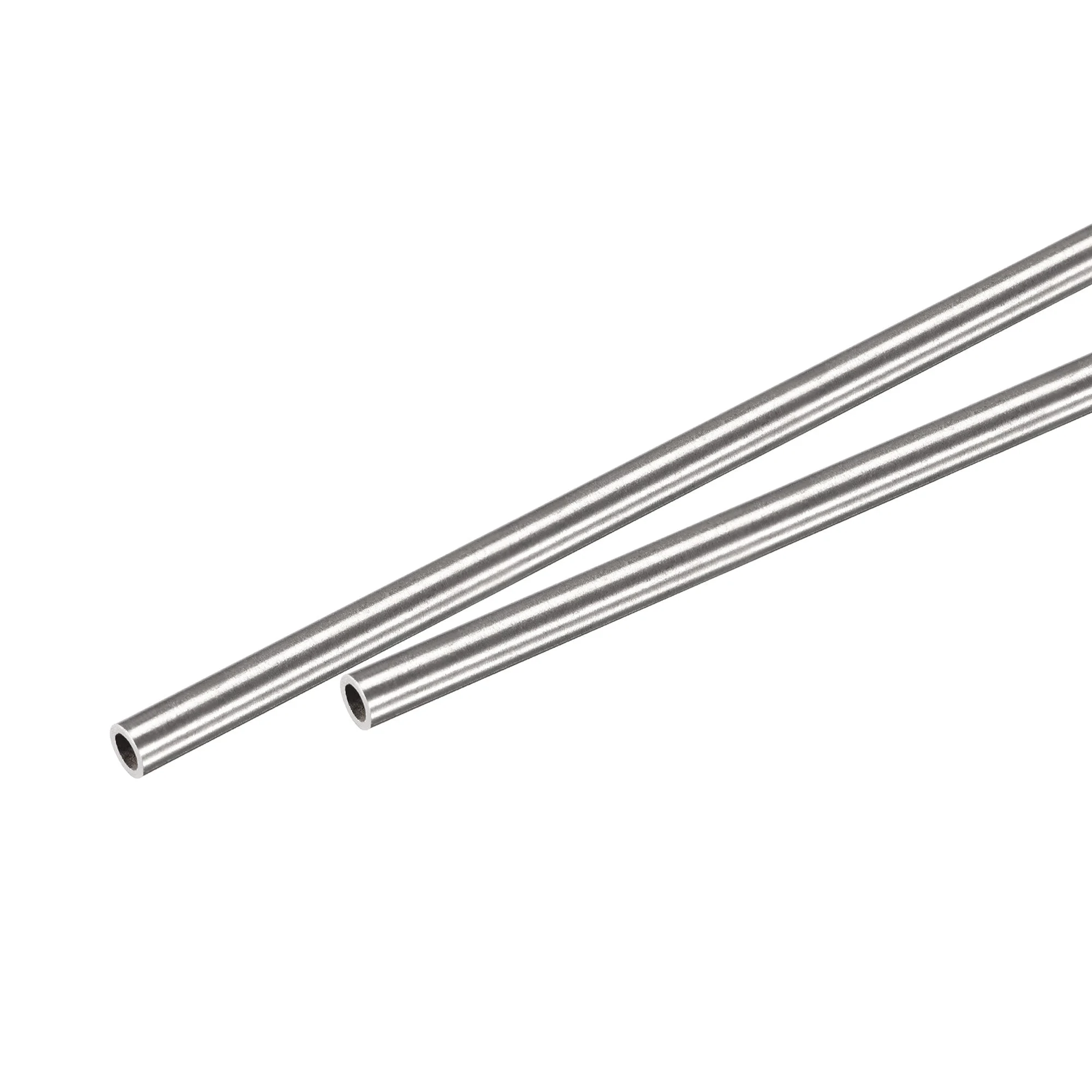 304 Stainless Steel Round Tube 3mm OD 0.5mm Wall Thickness 250mm Length 2 Pcs