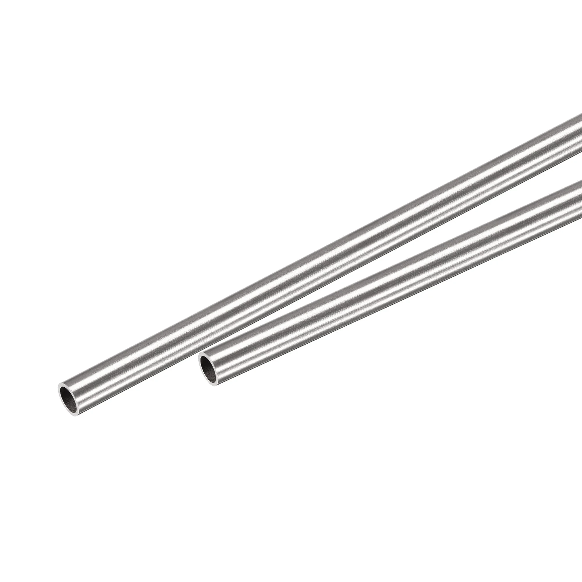 304 Stainless Steel Round Tube 4mm OD 0.5mm Wall Thickness 250mm Length 2 Pcs