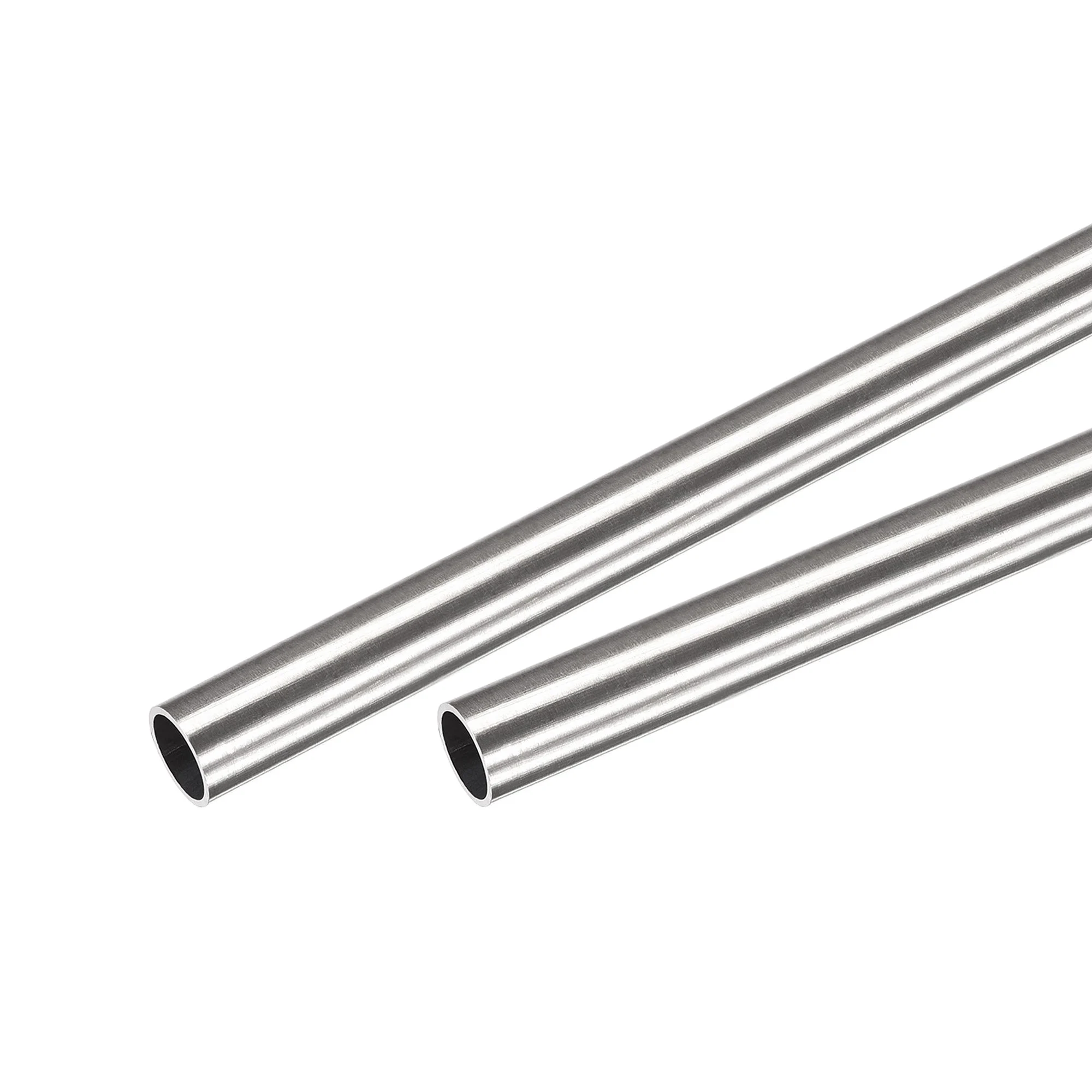 304 Stainless Steel Round Tube 12mm OD 0.5mm Wall Thickness 250mm Length 2 Pcs