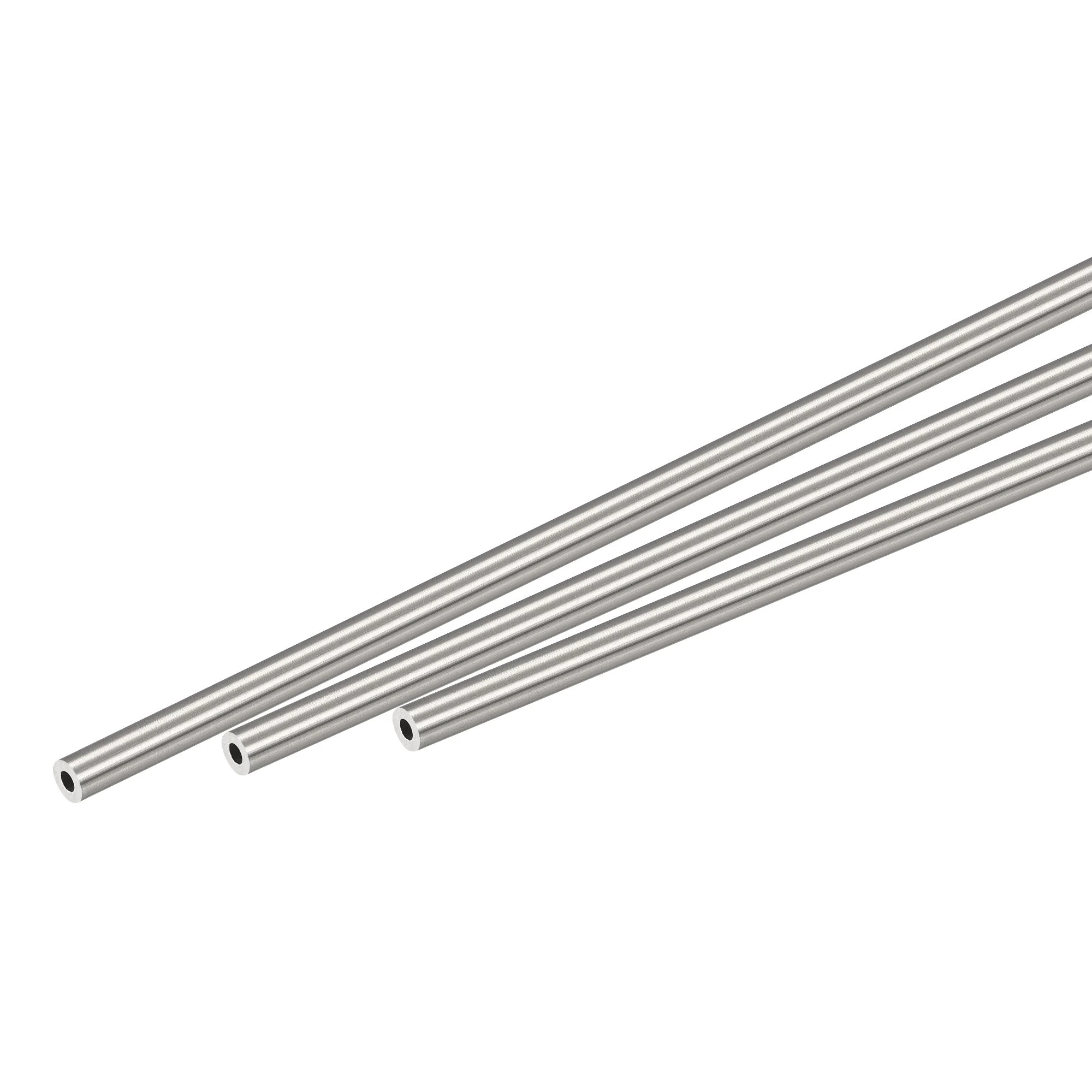 304 Stainless Steel Round Tube 4mm OD 1mm Wall Thickness 300mm Length 3 Pcs