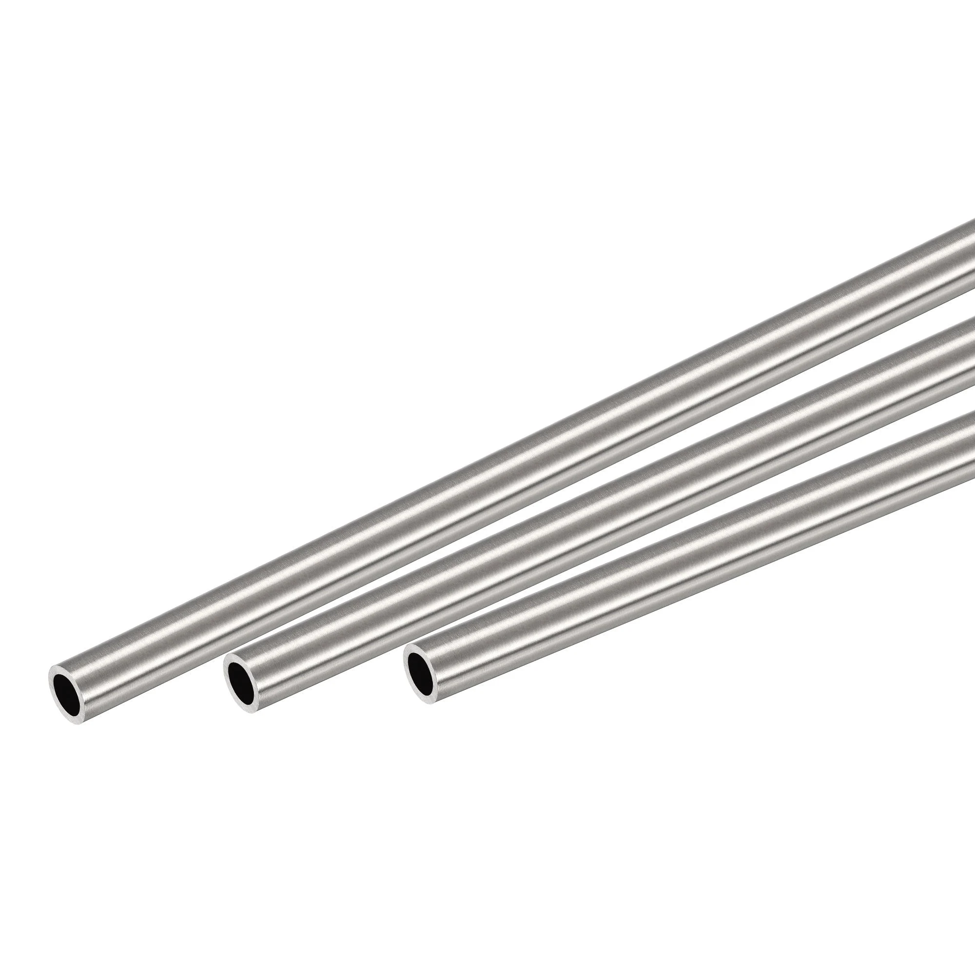 304 Stainless Steel Round Tube 7mm OD 1mm Wall Thickness 300mm Length 3 Pcs