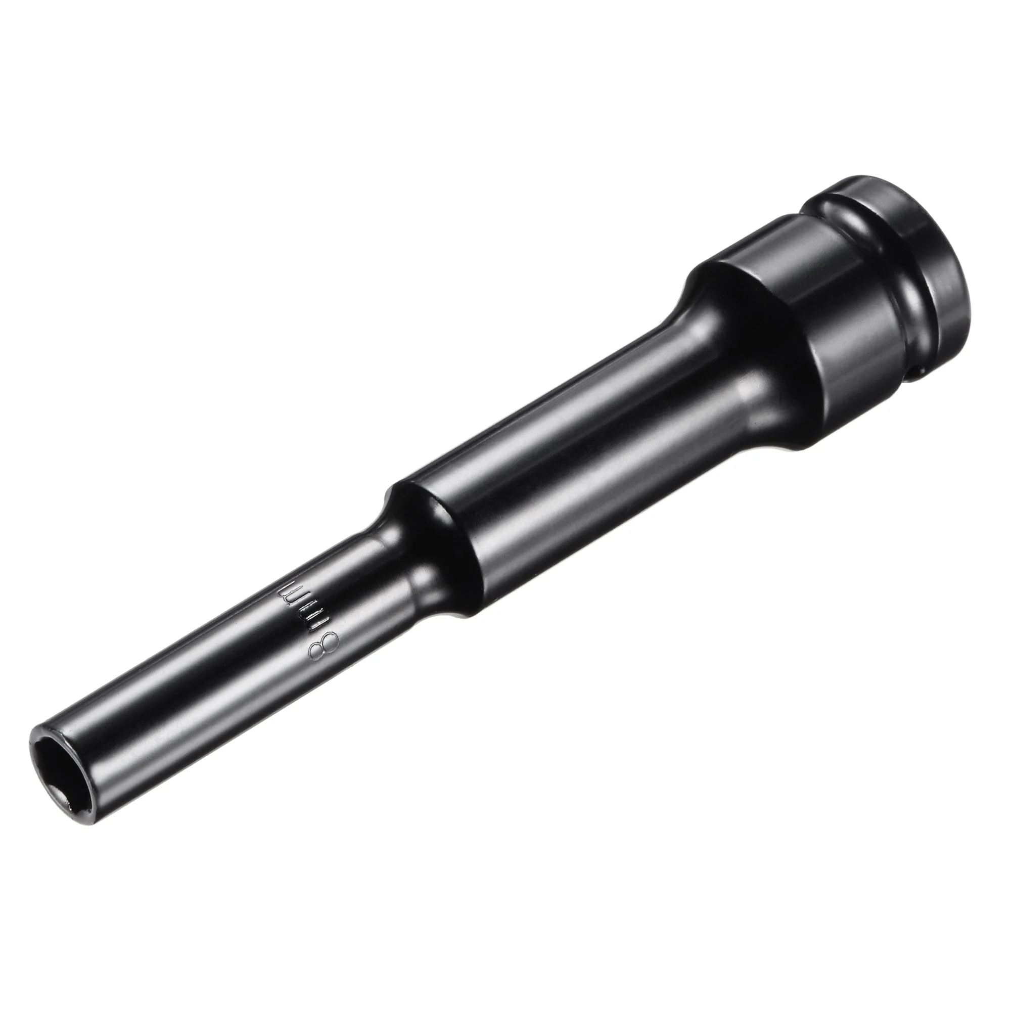 1/2" Drive by 8mm Thin Wall Impact 6 Point Socket, High Carbon Steel