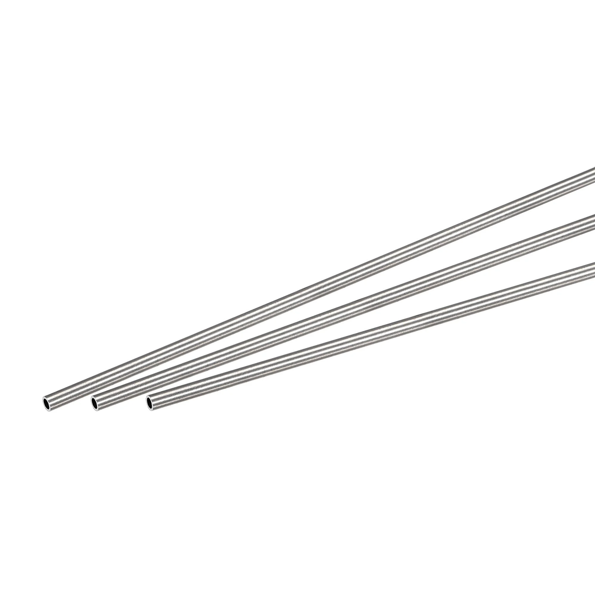 304 Stainless Steel Round Tube 2mm OD 0.3mm Wall Thickness 250mm Length 3 Pcs