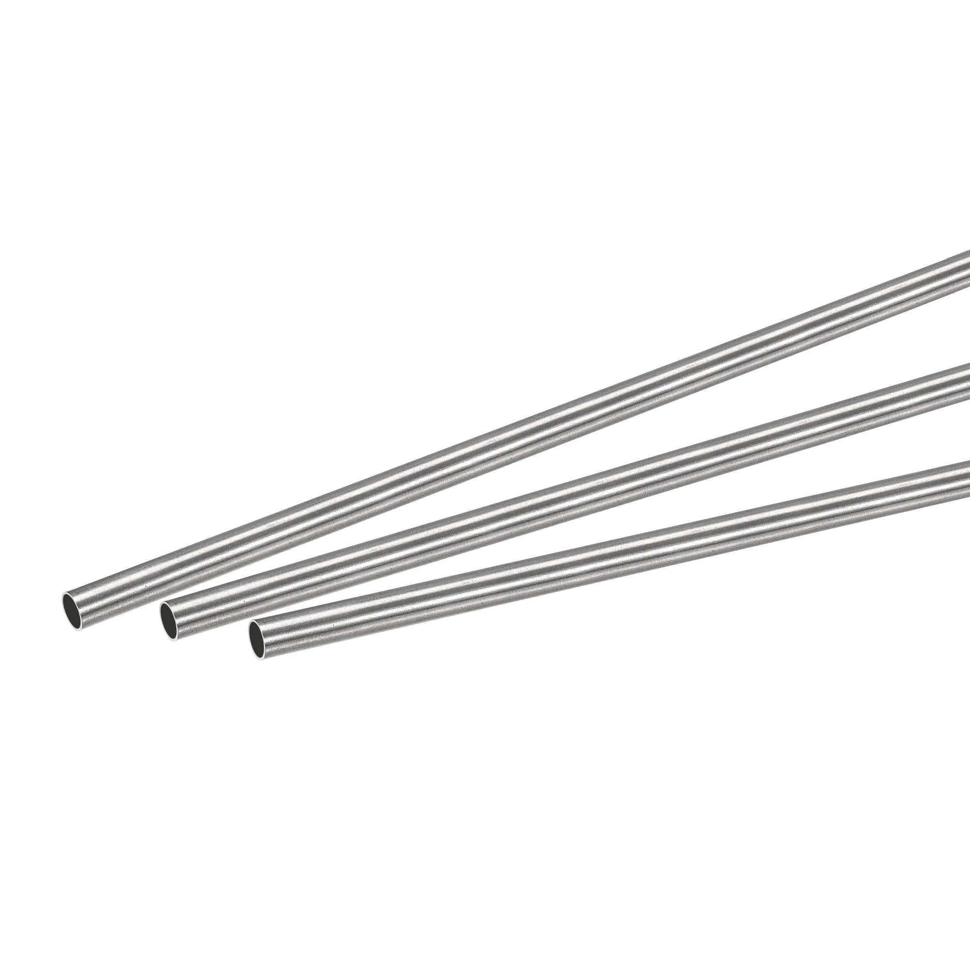 304 Stainless Steel Round Tube 5mm OD 0.4mm Wall Thickness 250mm Length 3 Pcs