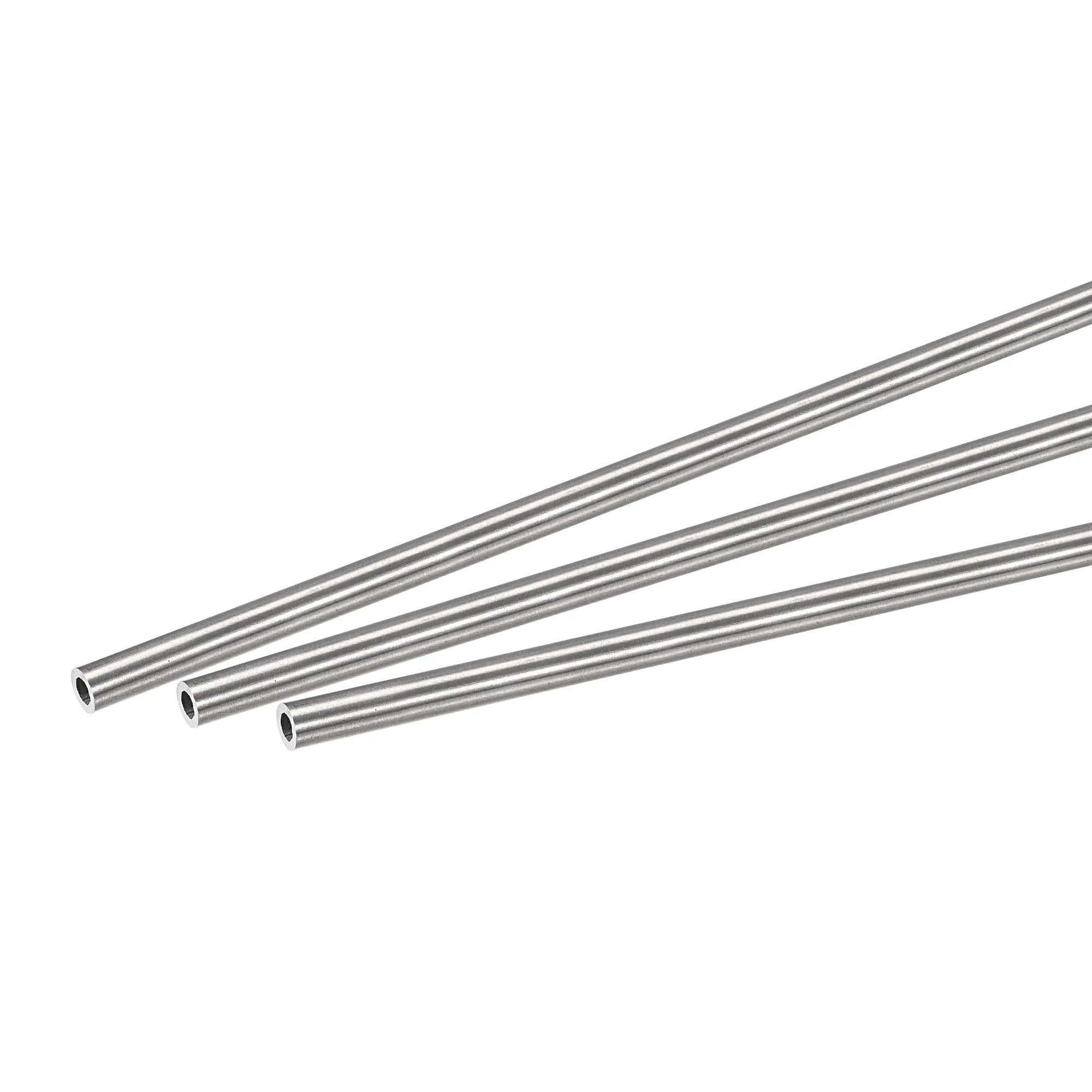 304 Stainless Steel Round Tube 5mm OD 1mm Wall Thickness 250mm Length 3 Pcs