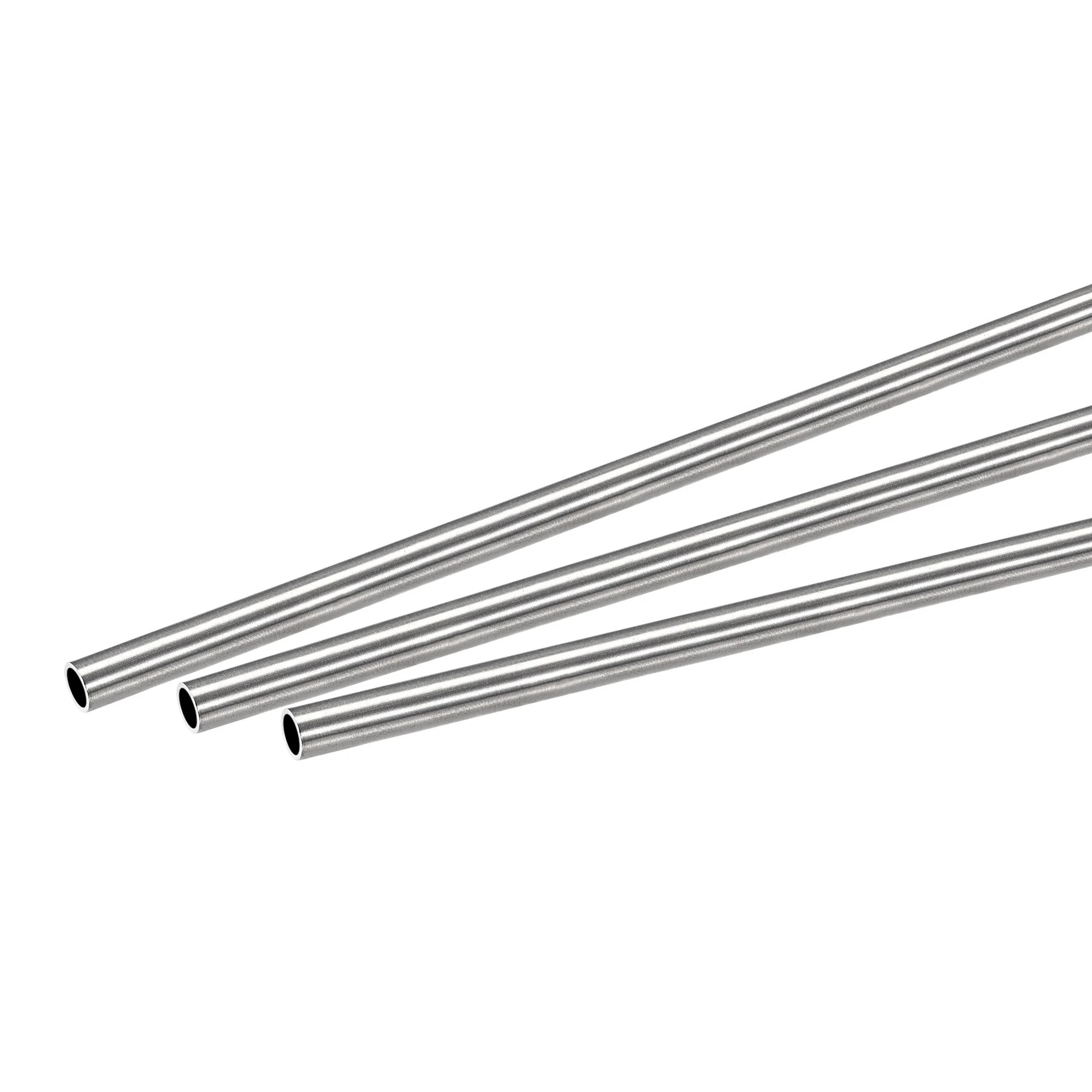 304 Stainless Steel Round Tube 6mm OD 0.8mm Wall Thickness 250mm Length 3 Pcs
