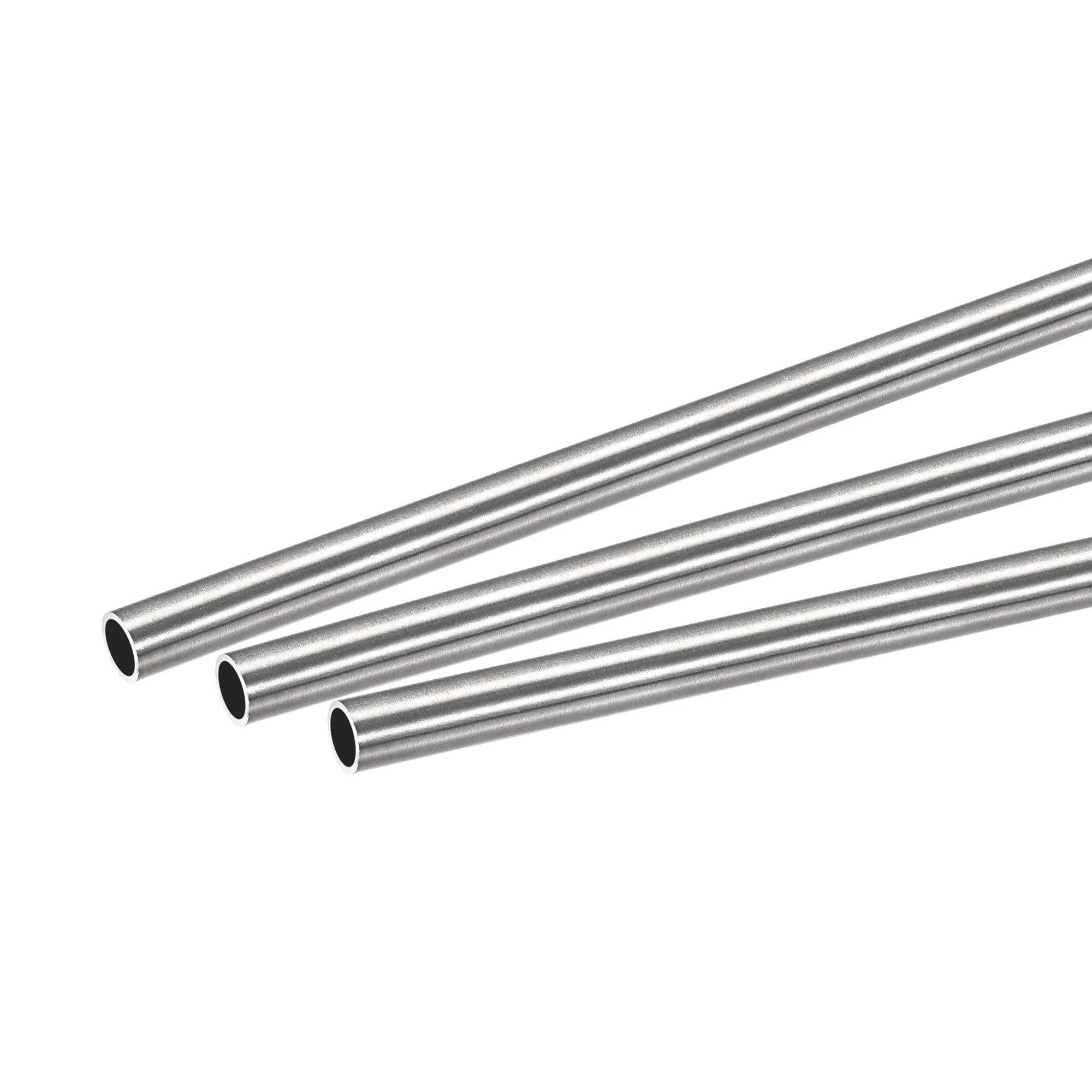 304 Stainless Steel Round Tube 8mm OD 0.8mm Wall Thickness 250mm Length 3 Pcs