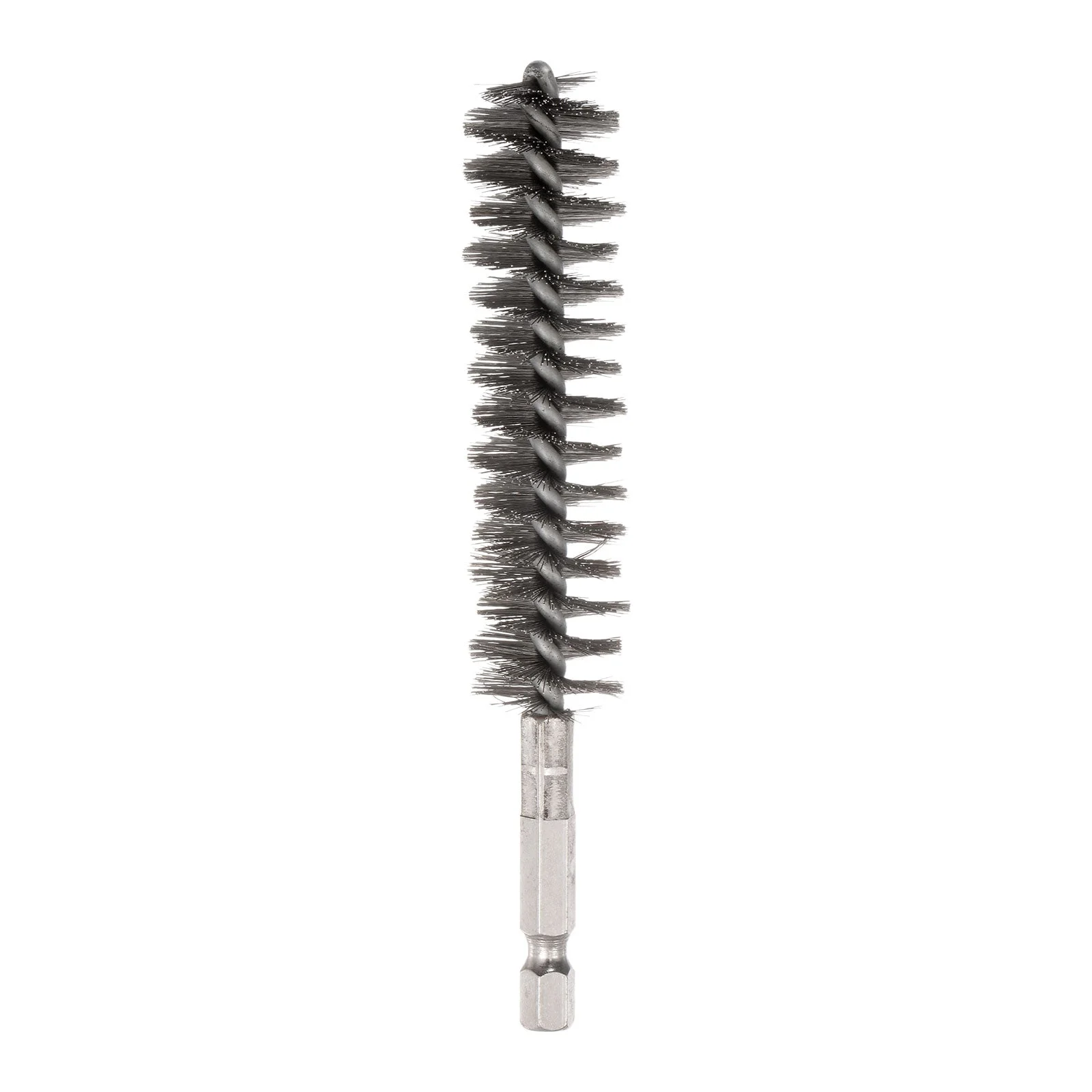 Stainless Steel Bore Brush Cleaning Wire Brush with Handle 1/4 Inch Hex Shank for Tubes, Ports, Bearings
