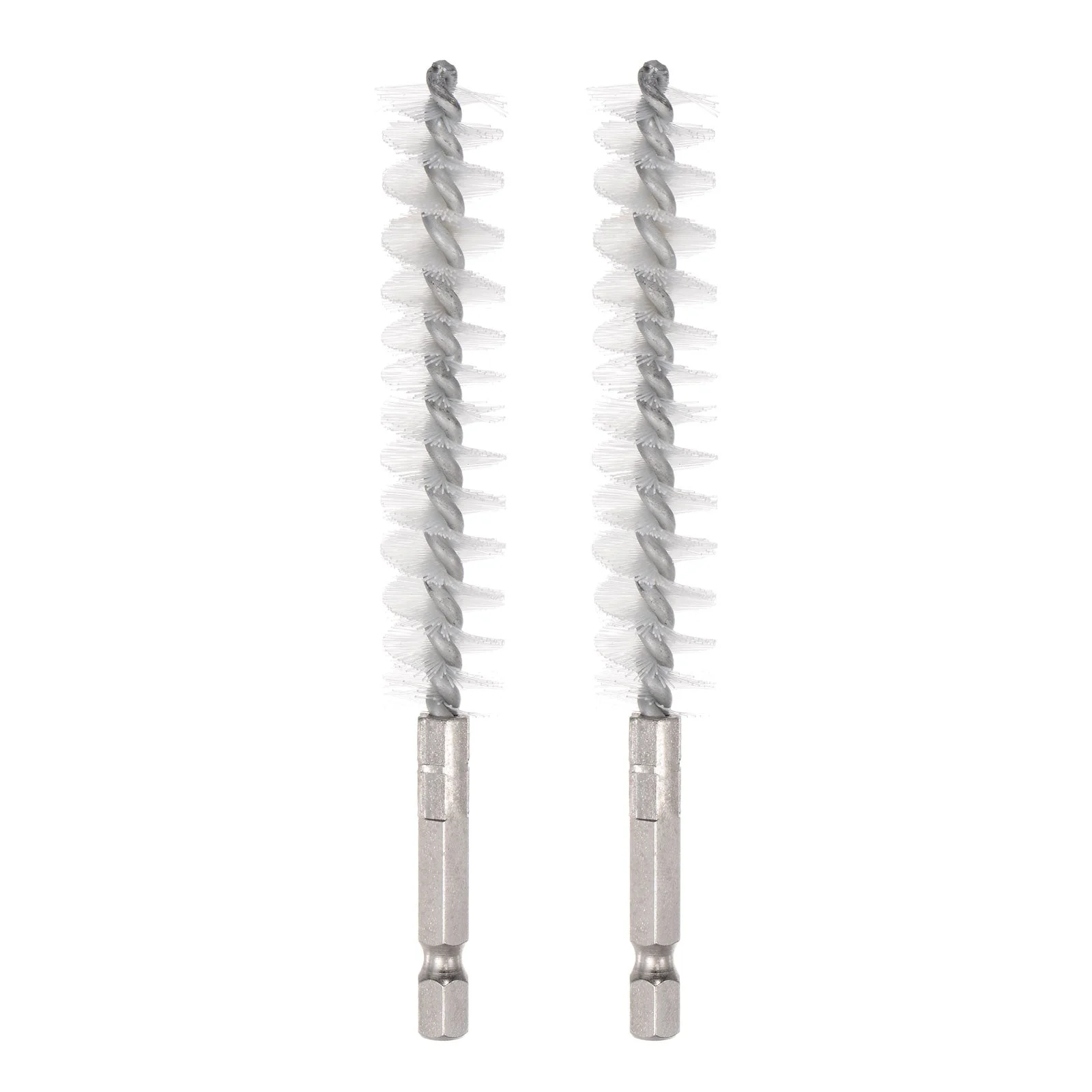Nylon Bore Brush Cleaning Wire Brush with Handle 1/4 Inch Hex Shank for Tubes, Ports, Bearings