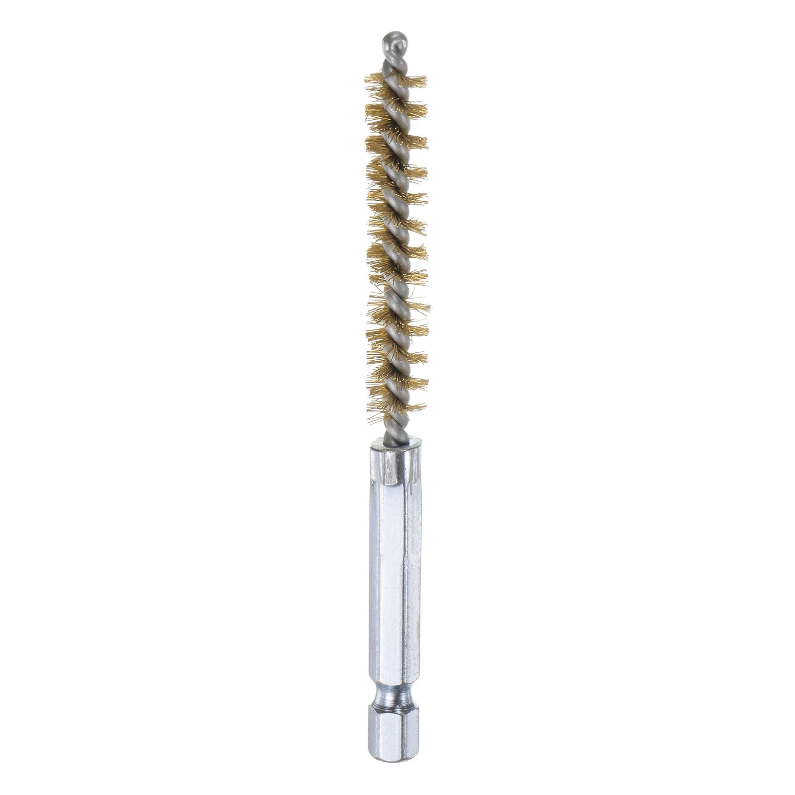 Brass Bore Brush 8mm Dia 4" Long Cleaning Twisted Wire Brush