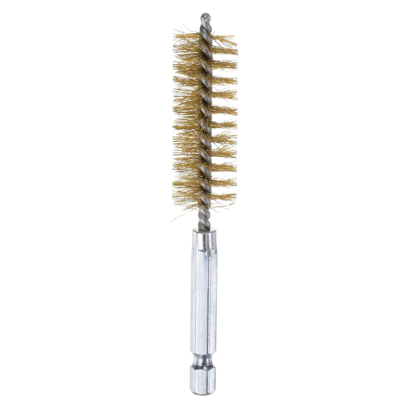 Brass Bore Brush 17mm Dia 4" Long Cleaning Twisted Wire Brush