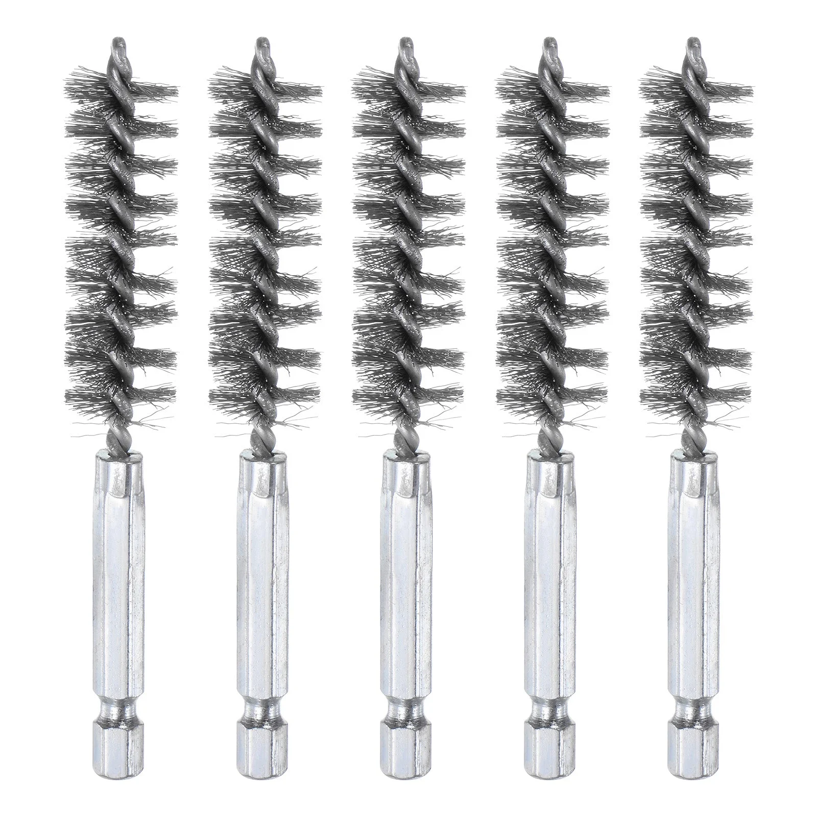 5Pcs 304 Stainless Steel Bore Brush 15mm Dia 4" Long Cleaning Twisted Wire Brush