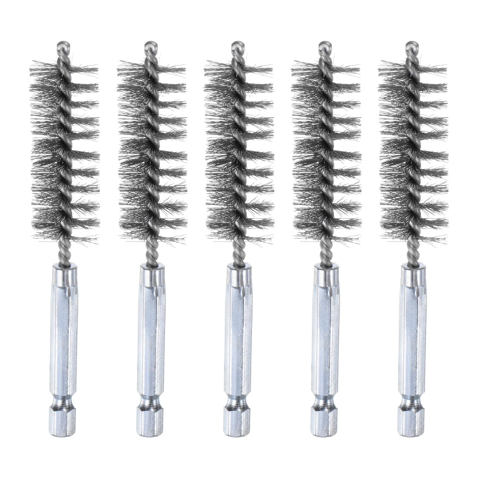 5Pcs 304 Stainless Steel Bore Brush 17mm Dia 4" Long Cleaning Twisted Wire Brush