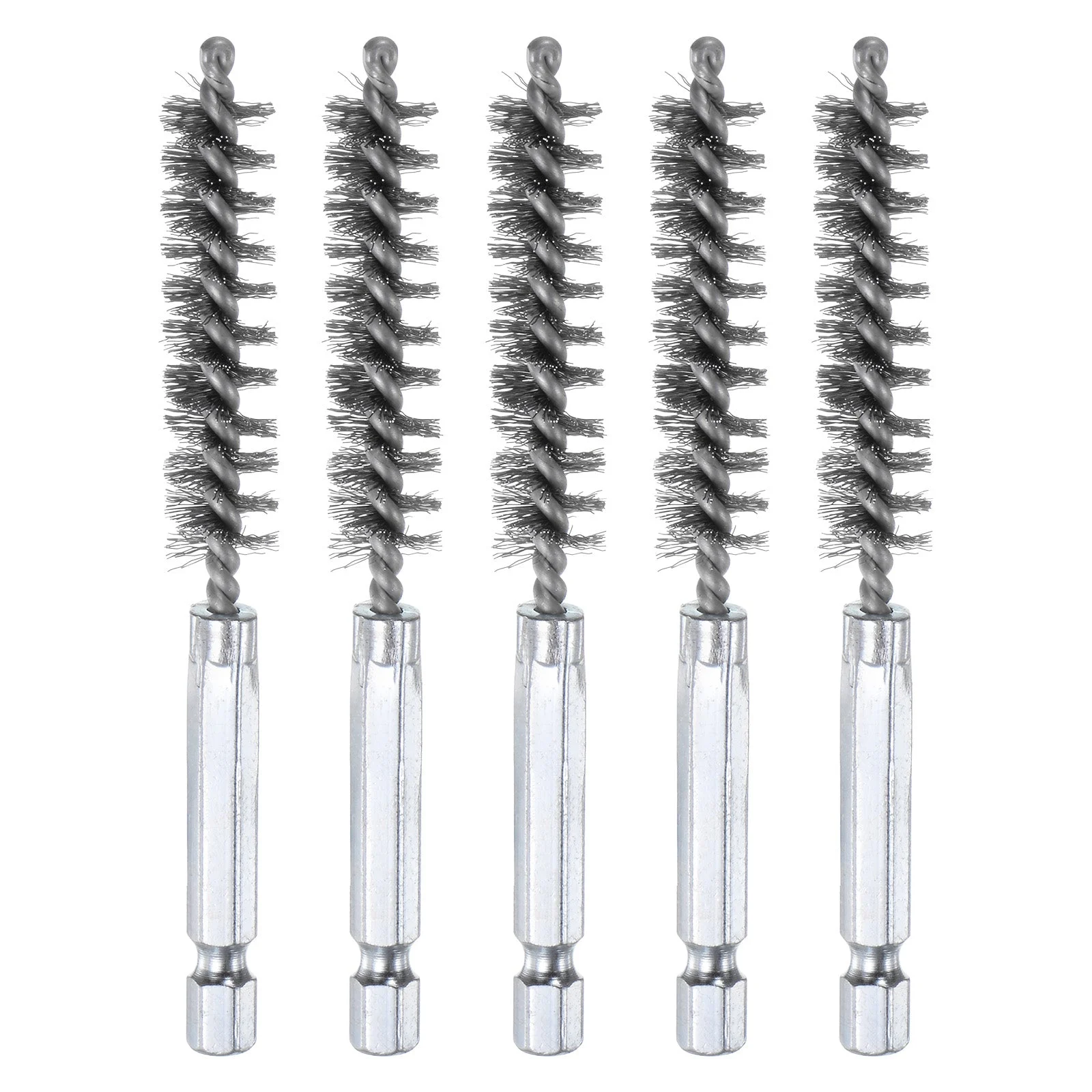 5Pcs 304 Stainless Steel Bore Brush 11mm Dia 4" Long Cleaning Twisted Wire Brush