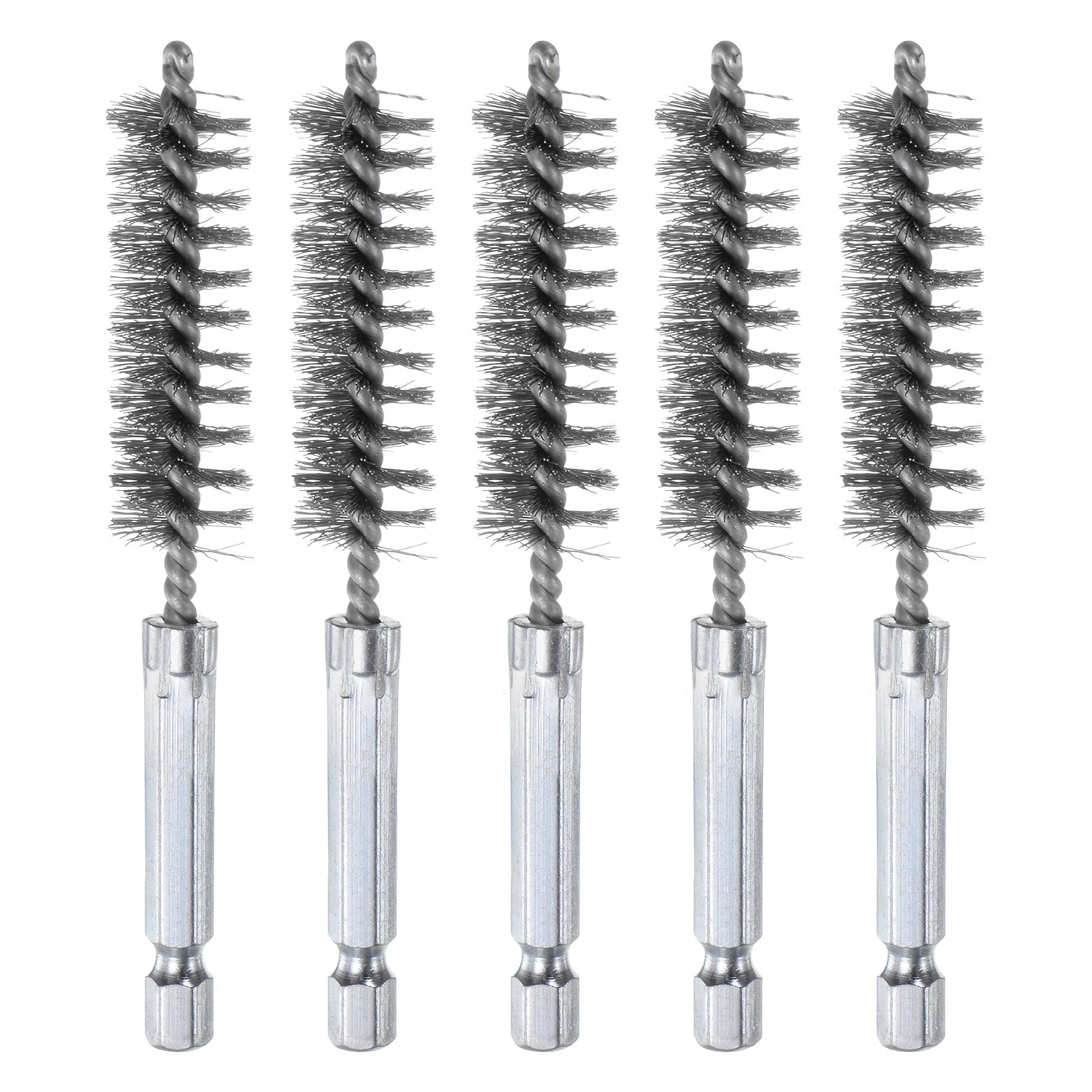 5Pcs 304 Stainless Steel Bore Brush 14mm Dia 4" Long Cleaning Twisted Wire Brush