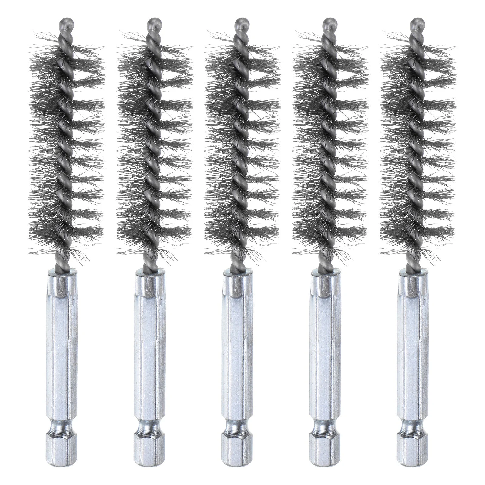 5Pcs 304 Stainless Steel Bore Brush 16mm Dia 4" Long Cleaning Twisted Wire Brush