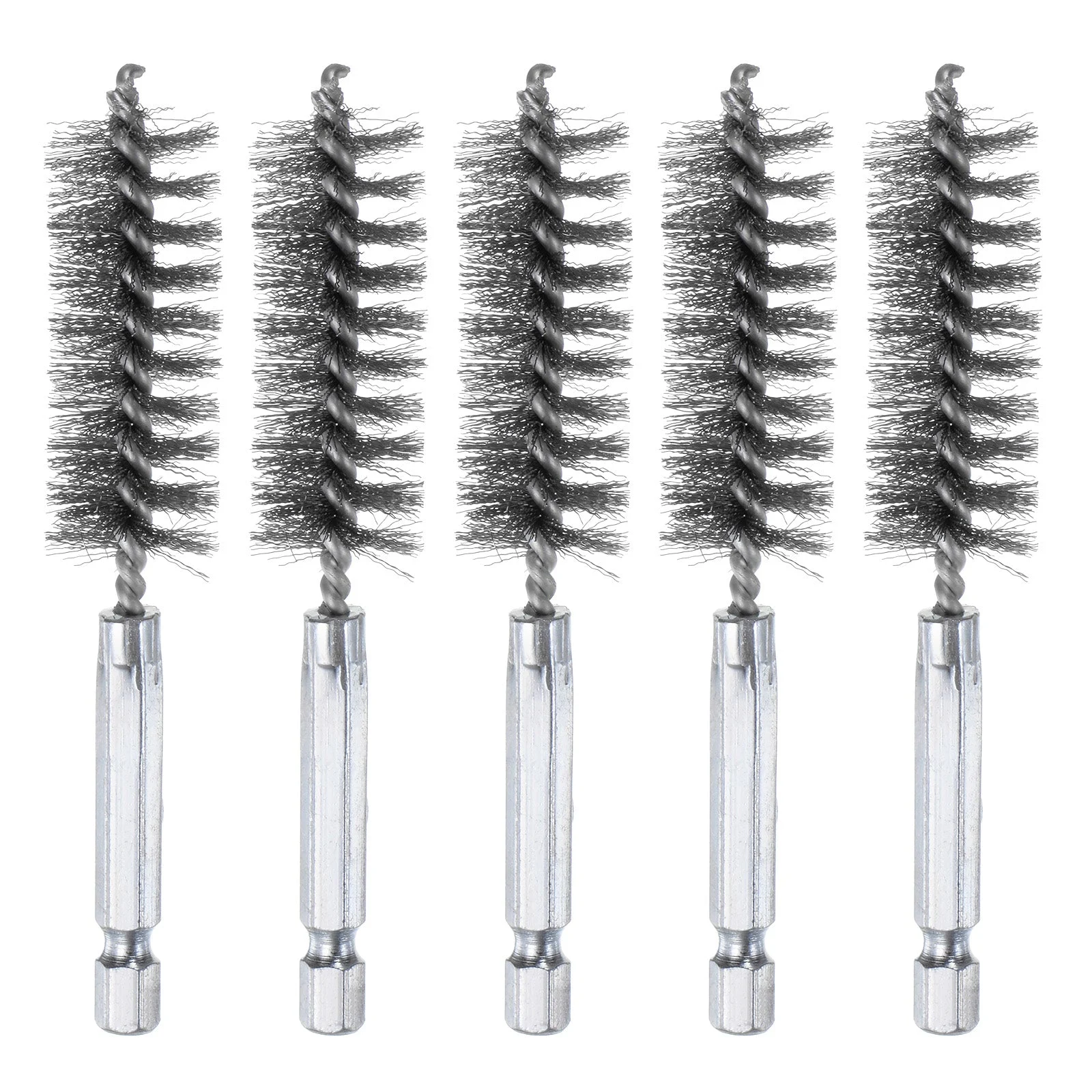 5Pcs 304 Stainless Steel Bore Brush 18mm Dia 4" Long Cleaning Twisted Wire Brush