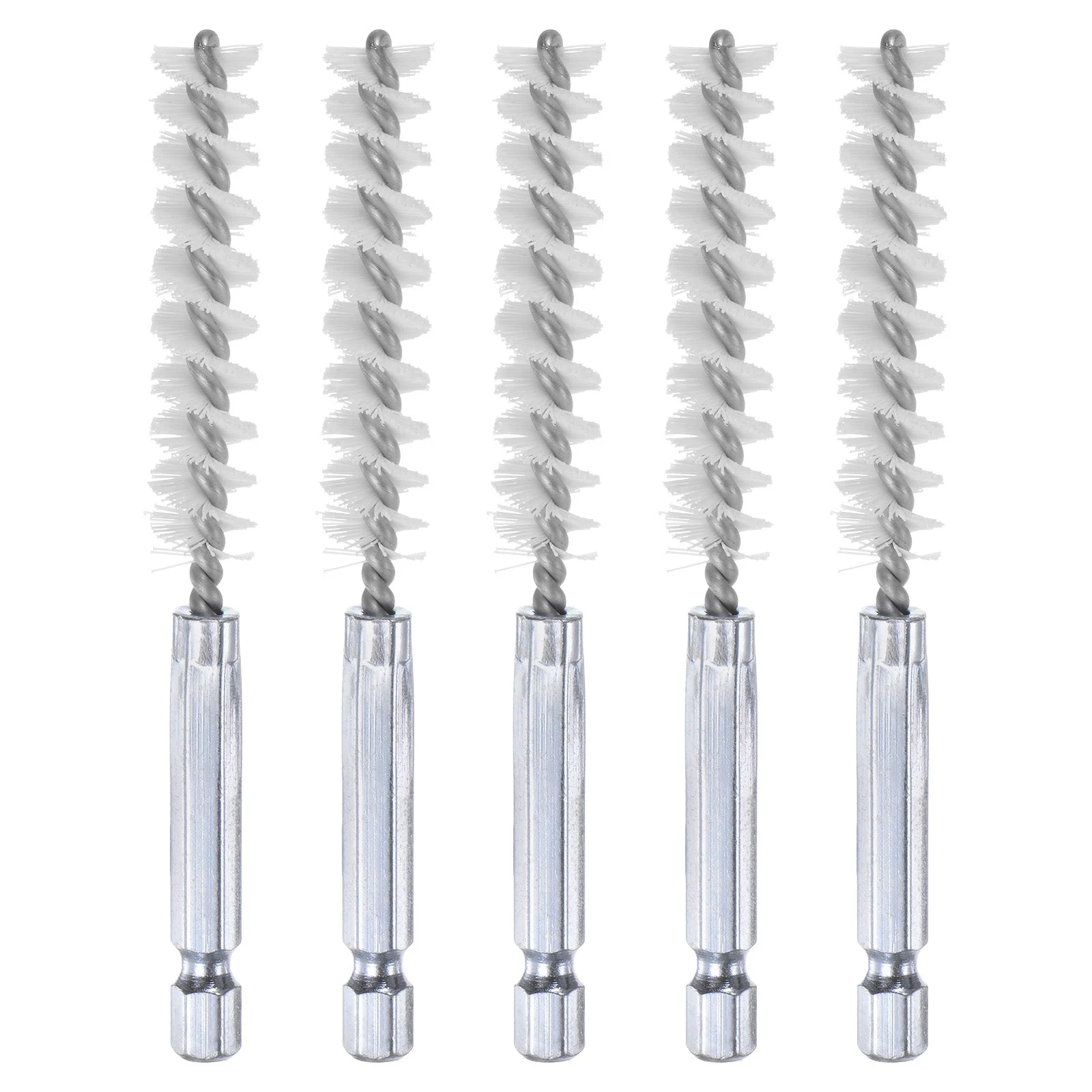 5Pcs Nylon Bore Brush 10mm Dia 4" Long Cleaning Twisted Wire Brush