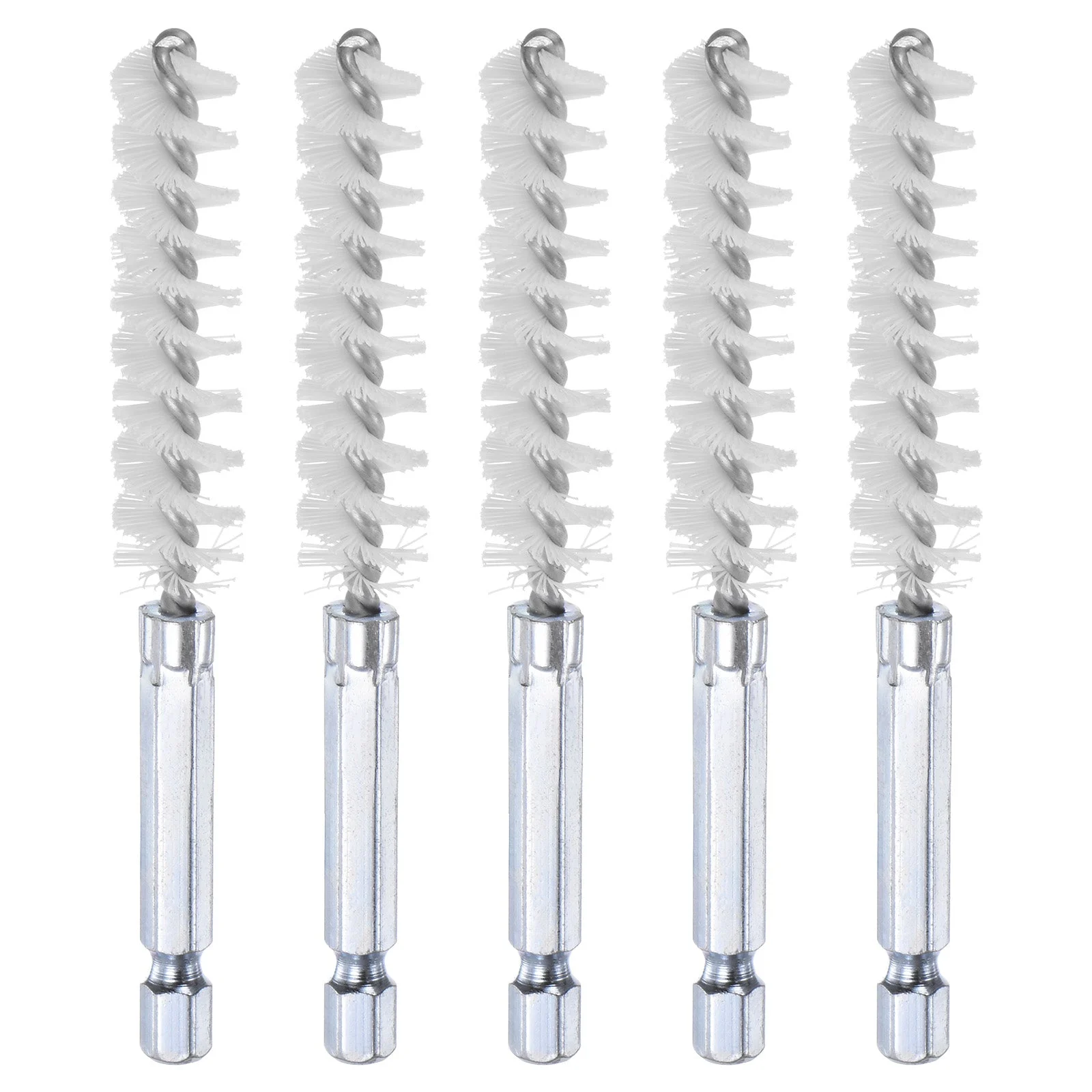 5Pcs Nylon Bore Brush 12mm Dia 4" Long Cleaning Twisted Wire Brush