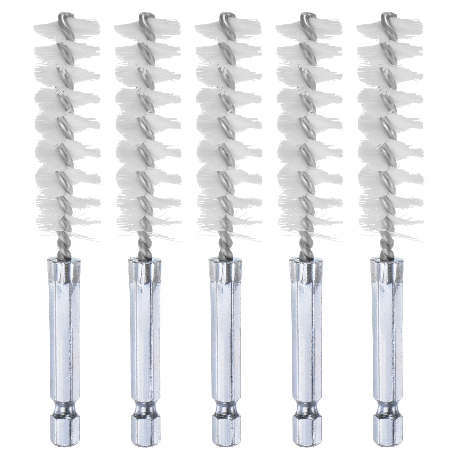 5Pcs Nylon Bore Brush 15mm Dia 4" Long Cleaning Twisted Wire Brush