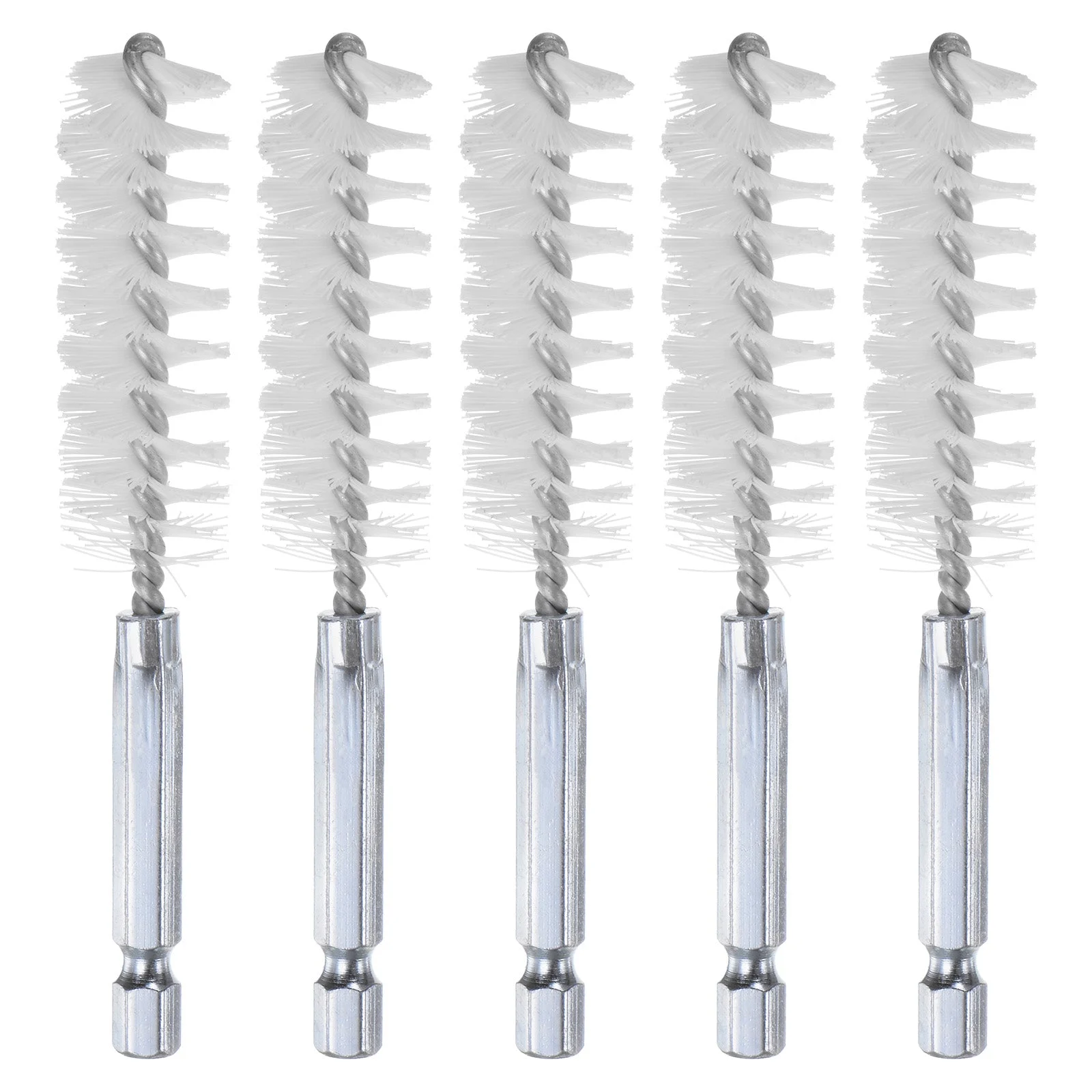 5Pcs Nylon Bore Brush 17mm Dia 4" Long Cleaning Twisted Wire Brush