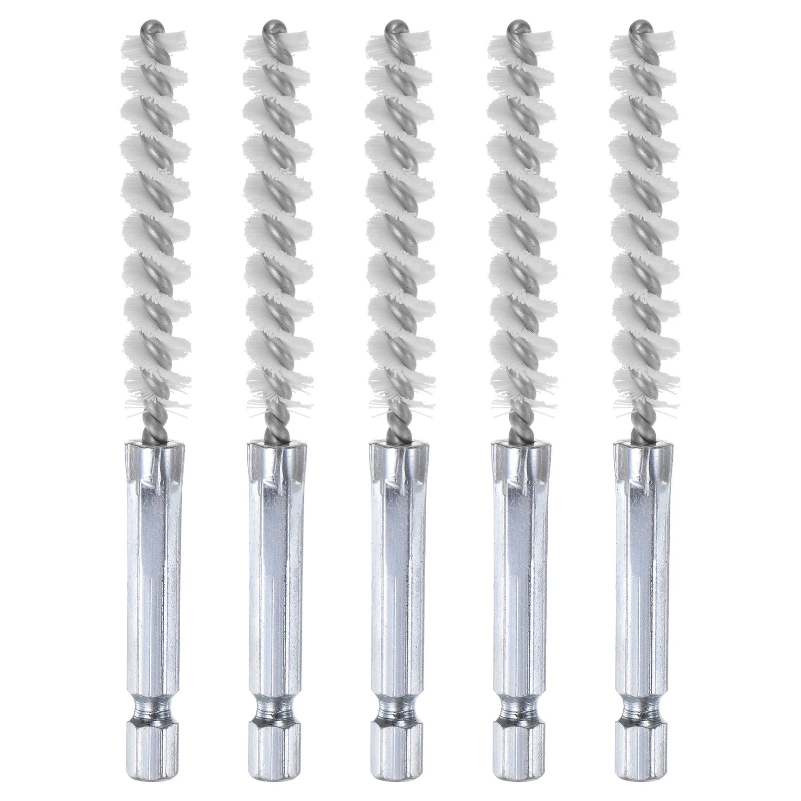 5Pcs Nylon Bore Brush 9mm Dia 4" Long Cleaning Twisted Wire Brush