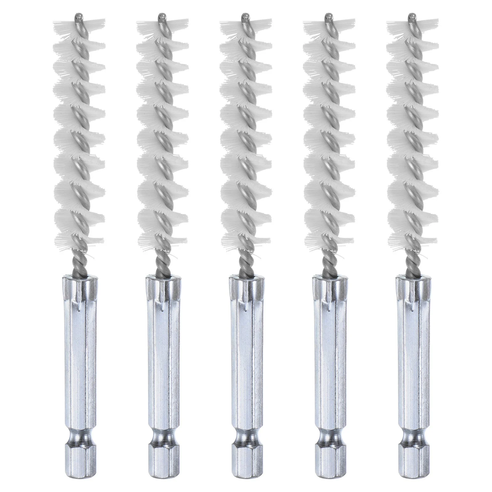 5Pcs Nylon Bore Brush 11mm Dia 4" Long Cleaning Twisted Wire Brush