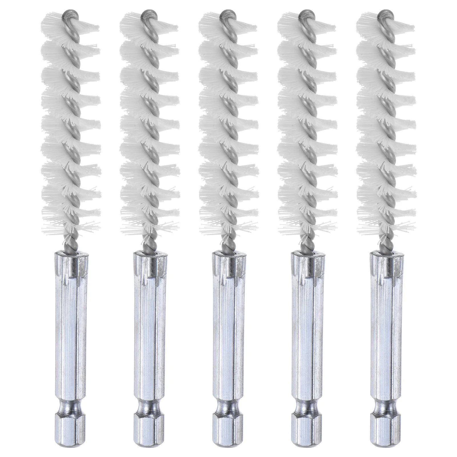 5Pcs Nylon Bore Brush 13mm Dia 4" Long Cleaning Twisted Wire Brush