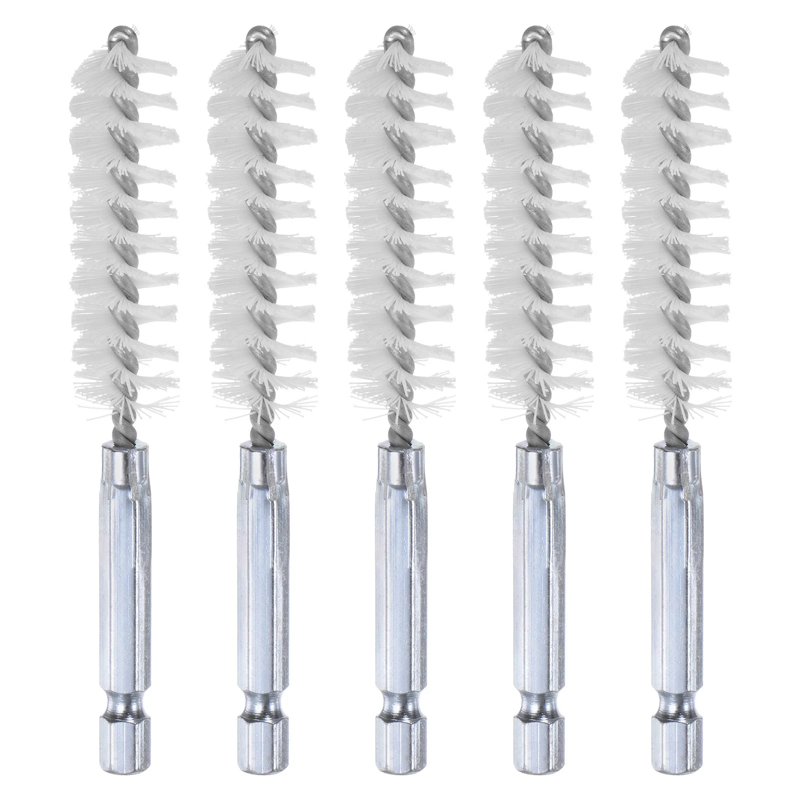 5Pcs Nylon Bore Brush 14mm Dia 4" Long Cleaning Twisted Wire Brush