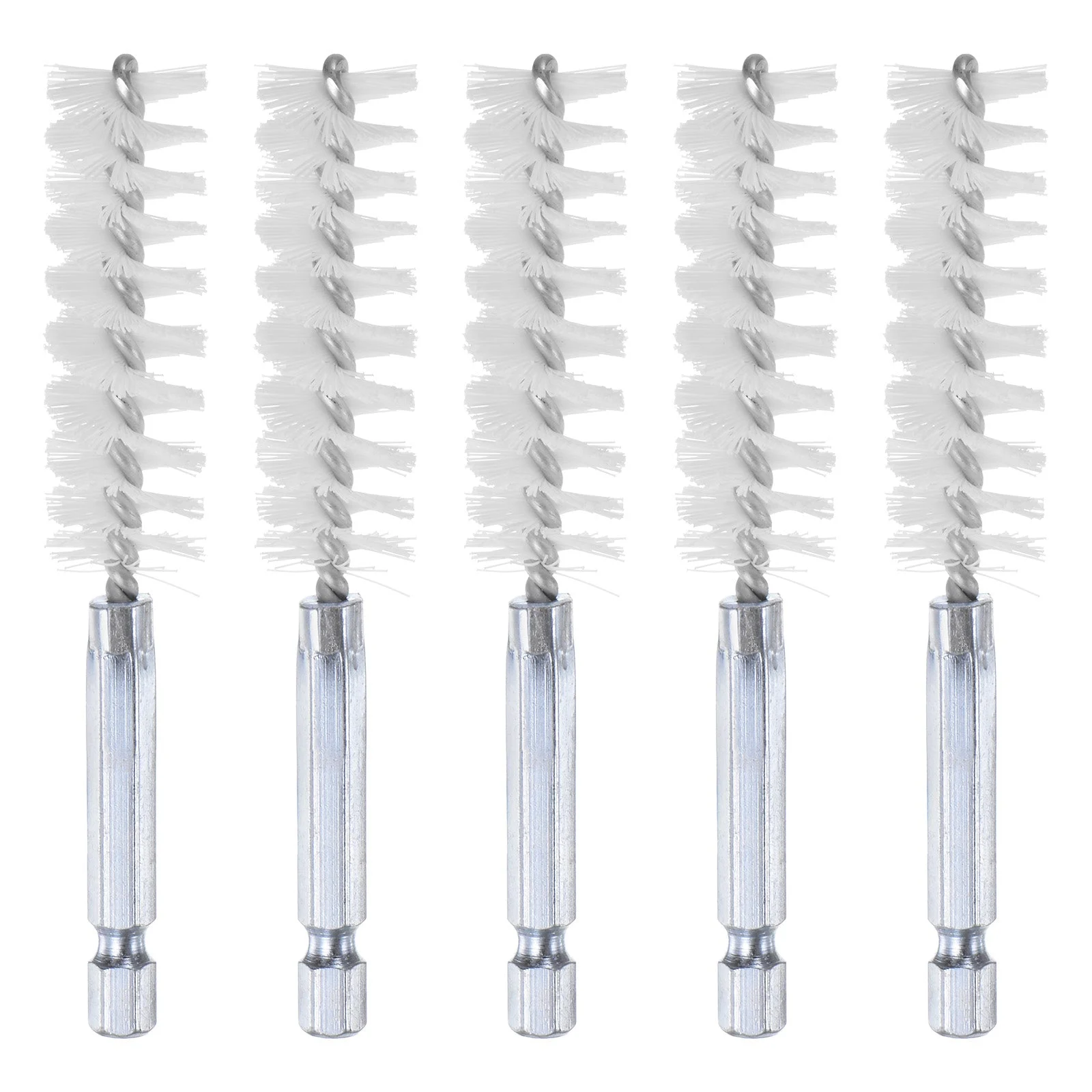 5Pcs Nylon Bore Brush 16mm Dia 4" Long Cleaning Twisted Wire Brush