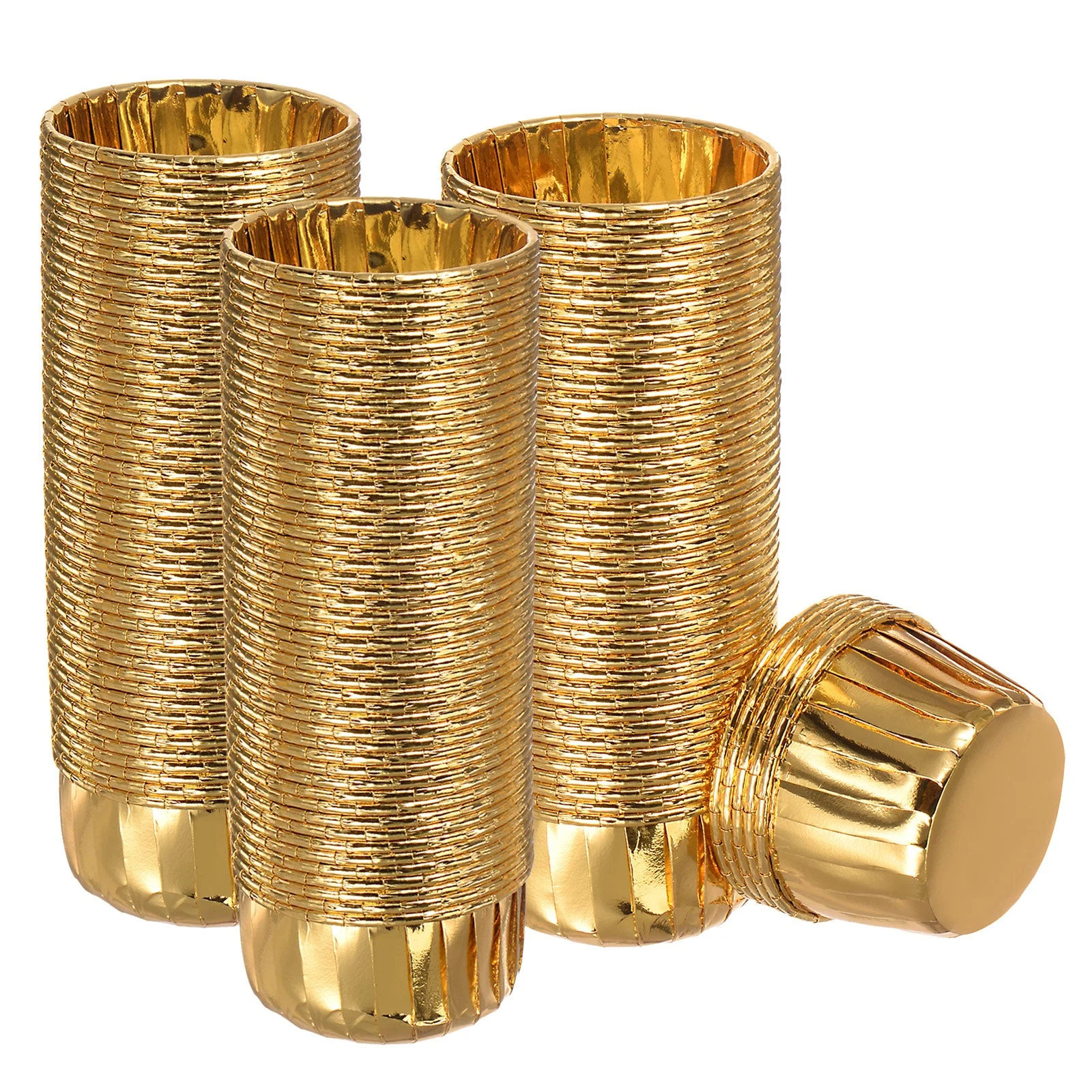 Gold Tone Cupcake Cups, 150pcs Aluminum Foil Standard Cupcake Liners