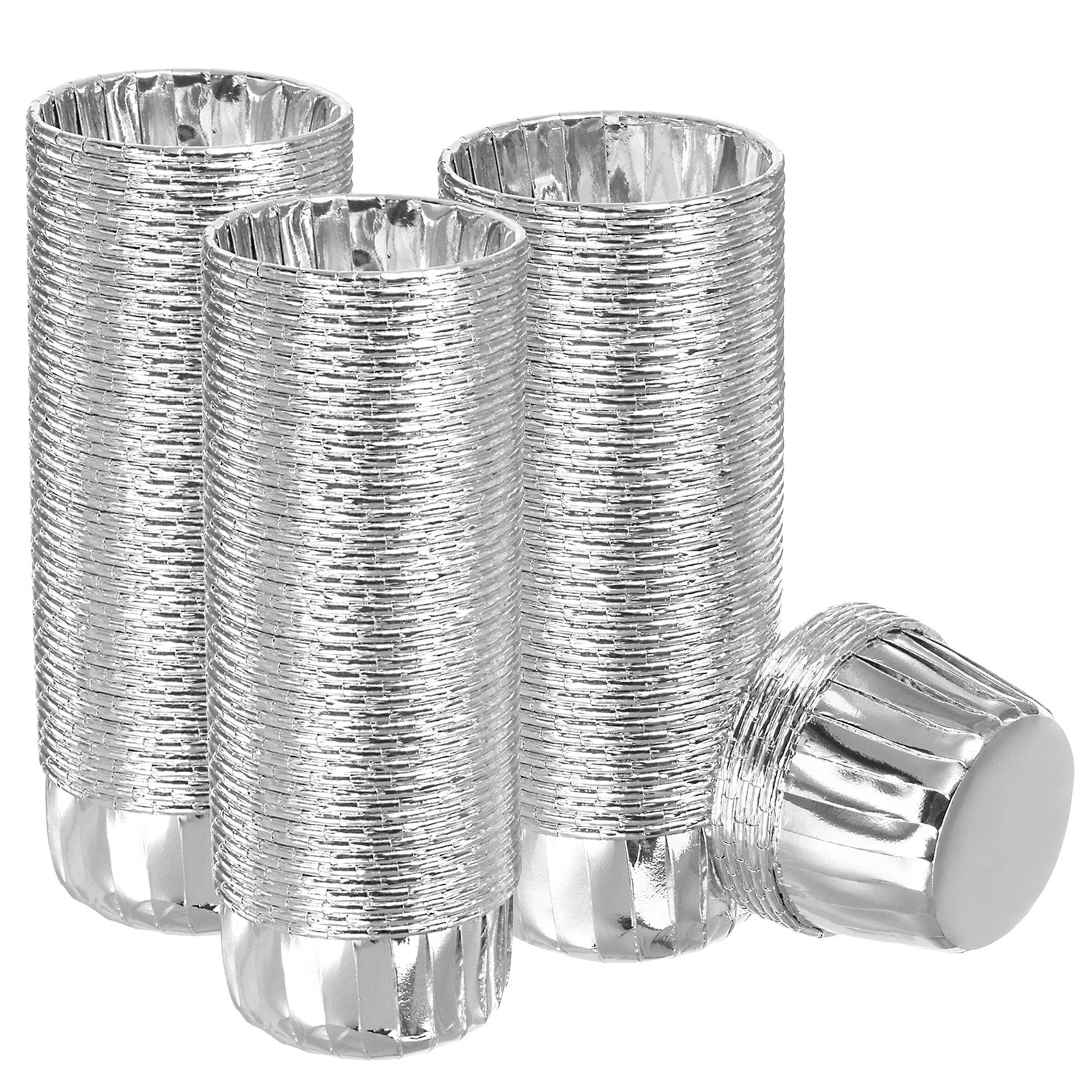 Silver Tone Cupcake Cups, 150pcs Aluminum Foil Standard Cupcake Liners