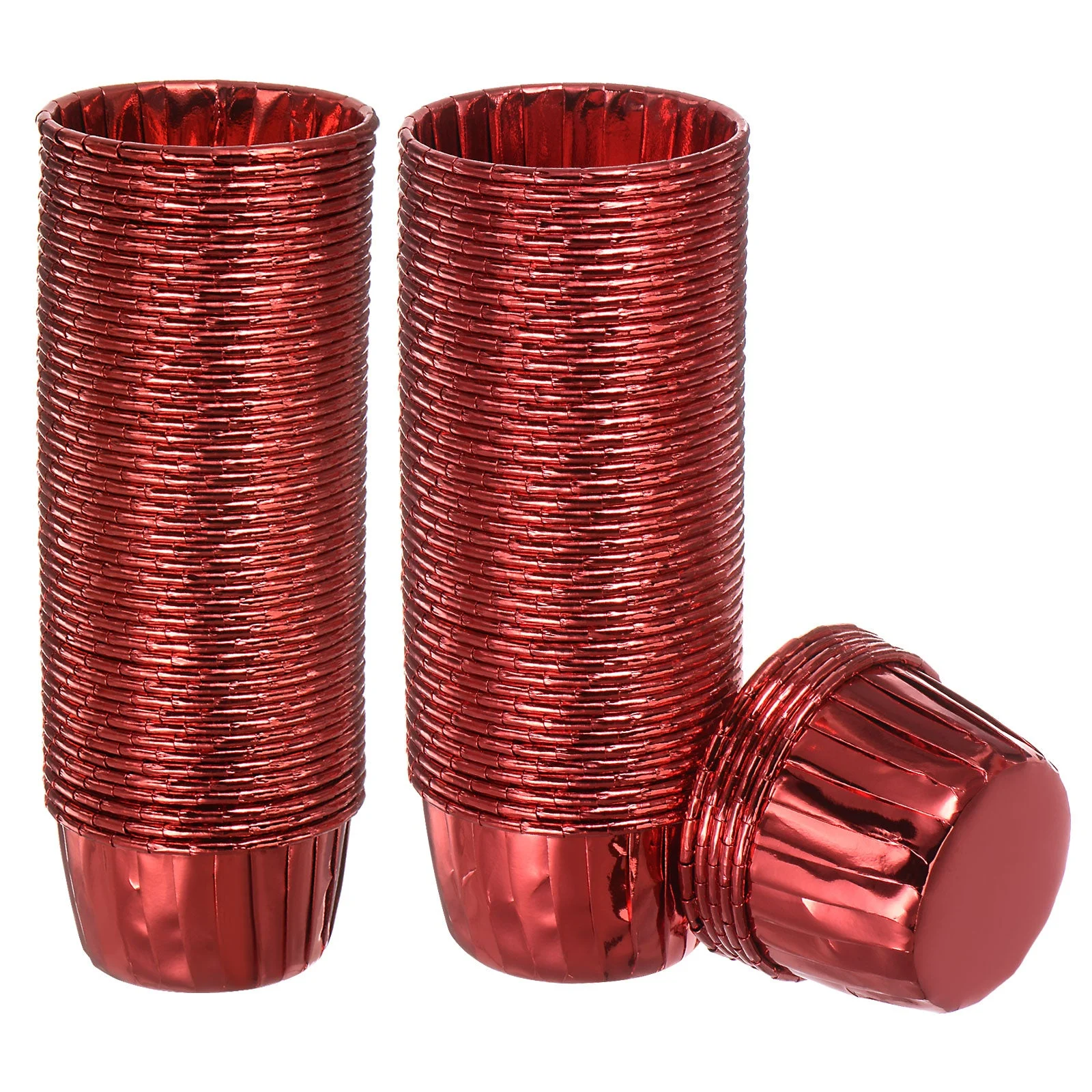 Red Cupcake Cups, 100pcs Aluminum Foil Standard Cupcake Liners