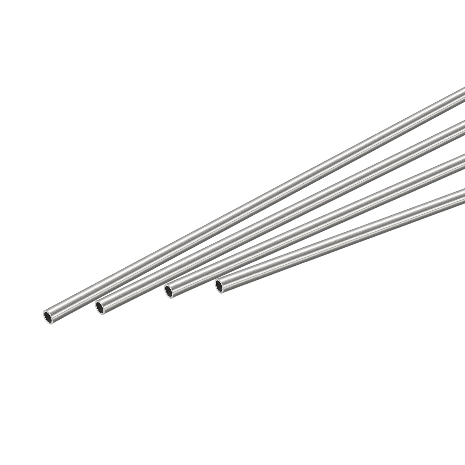 3mm x 0.8mm x 200mm 304 Stainless Steel Tube for Industry Machinery, 4Pcs
