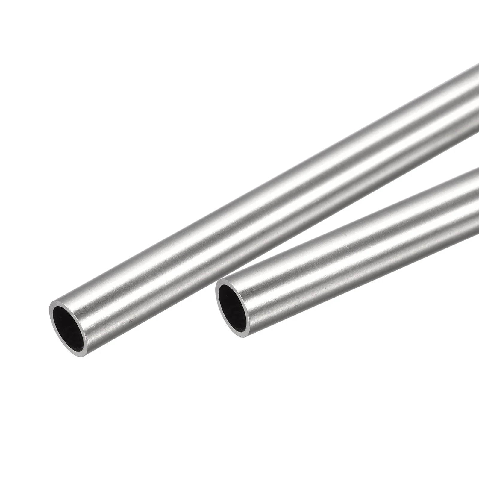 10mm x 1mm x 400mm 304 Stainless Steel Tube for Industry Machinery, 2Pcs
