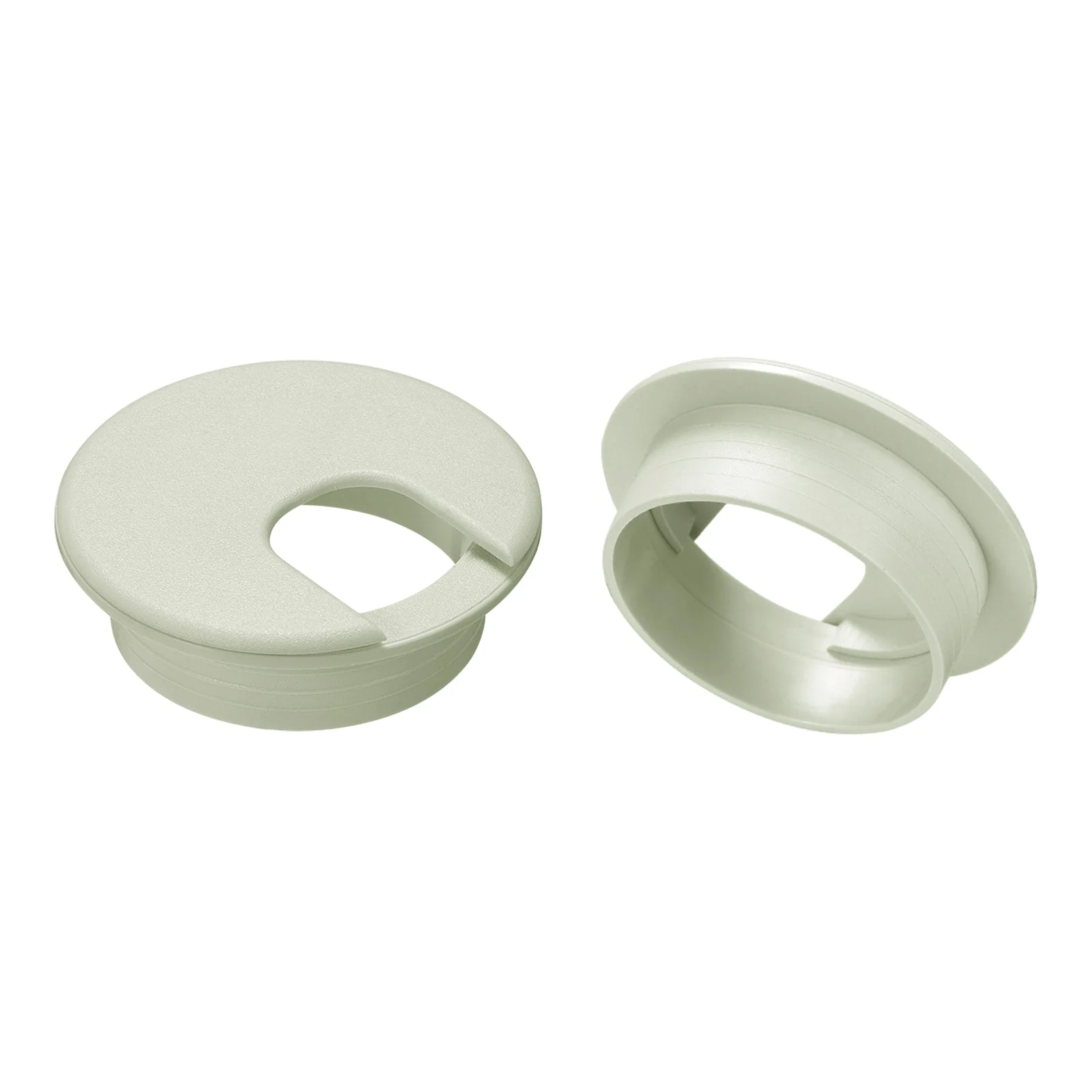 2Pcs 2Inch/50mm Cable Hole Cover ABS Desk Cable Wire Cord Grommet, Gray