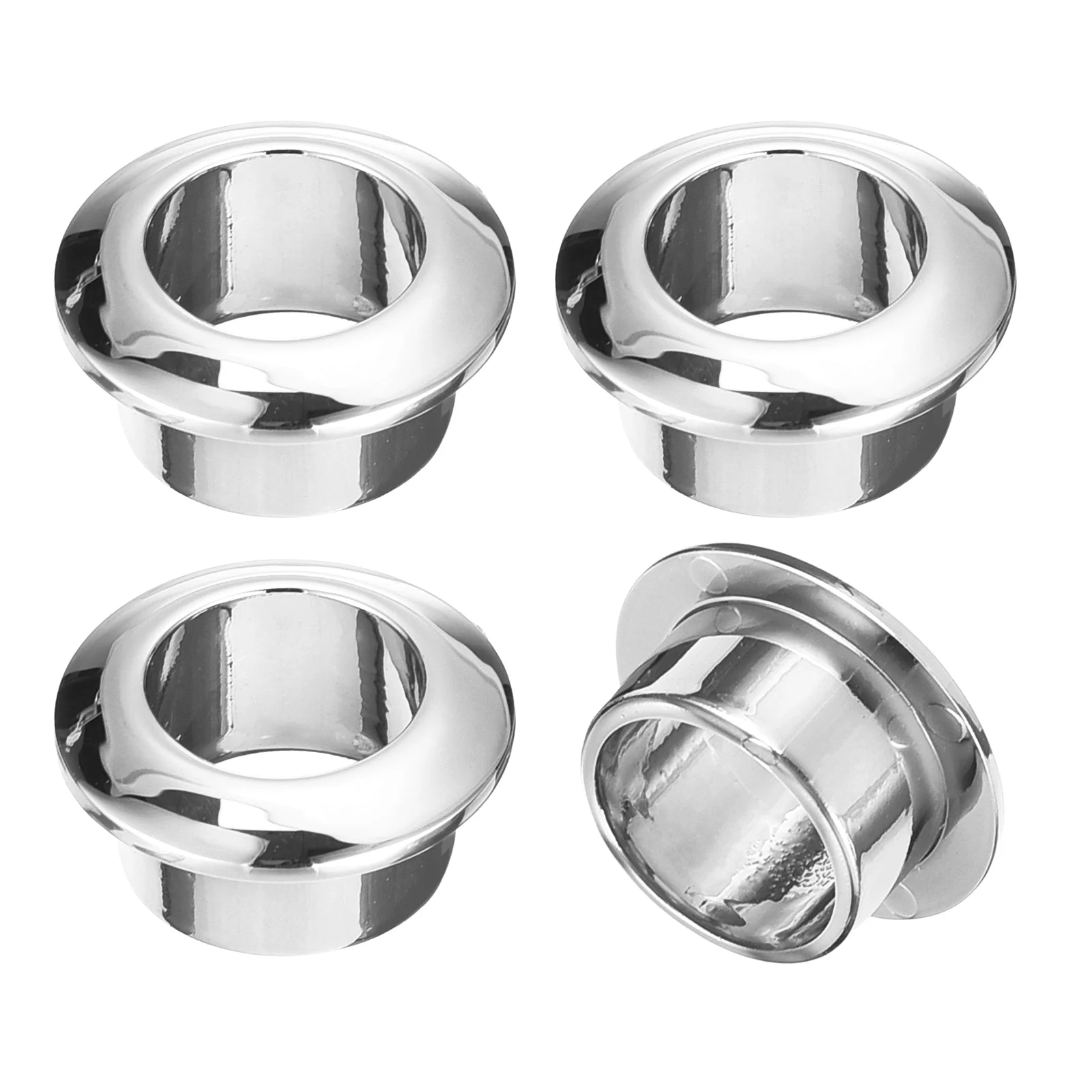 4Pcs 18mm Cable Hole Cover ABS Office Desk Cable Wire Cord Grommet, Silver