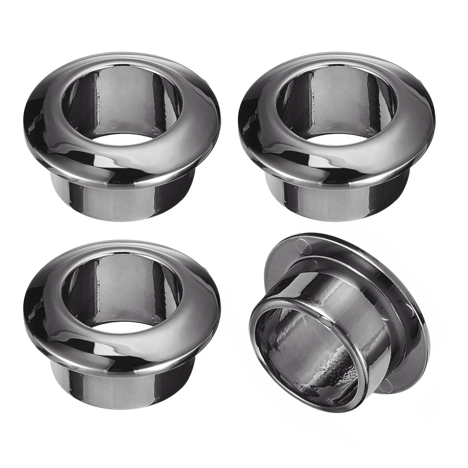 4Pcs 18mm Cable Hole Cover ABS Office Desk Cable Wire Cord Grommet, Black