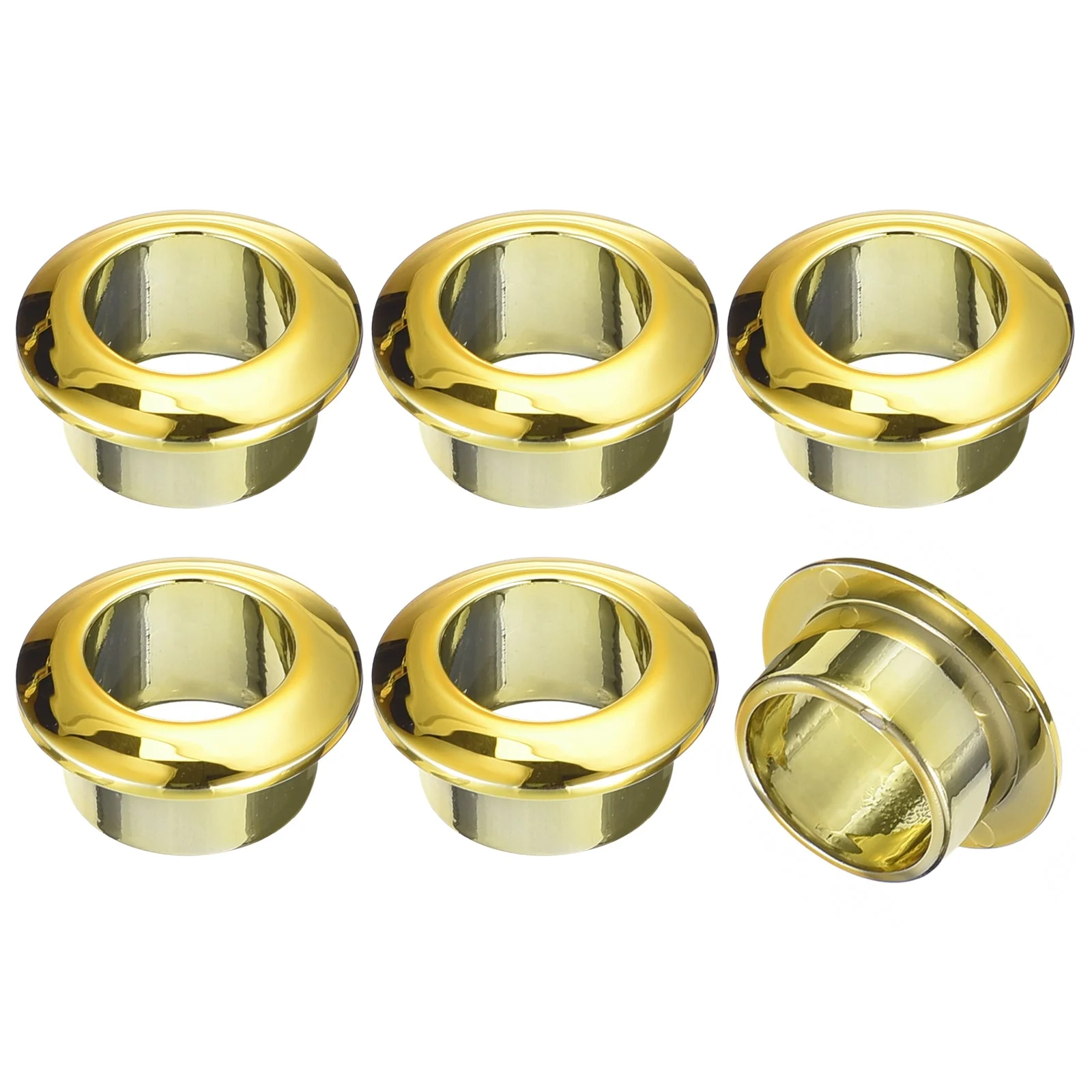 6Pcs 18mm Cable Hole Cover ABS Office Desk Cable Wire Cord Grommet, Gold