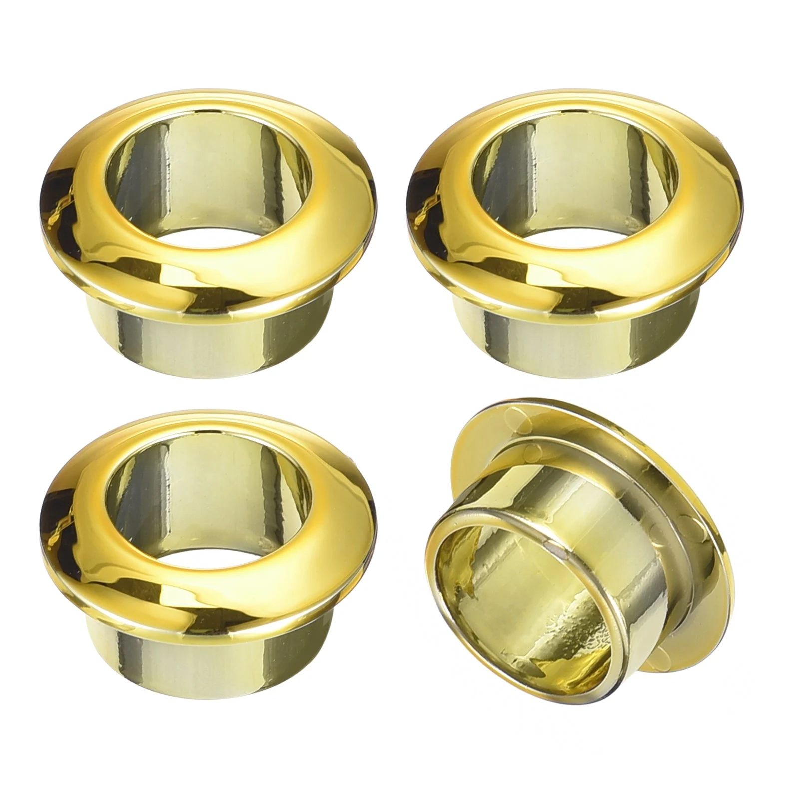 4Pcs 18mm Cable Hole Cover ABS Office Desk Cable Wire Cord Grommet, Gold