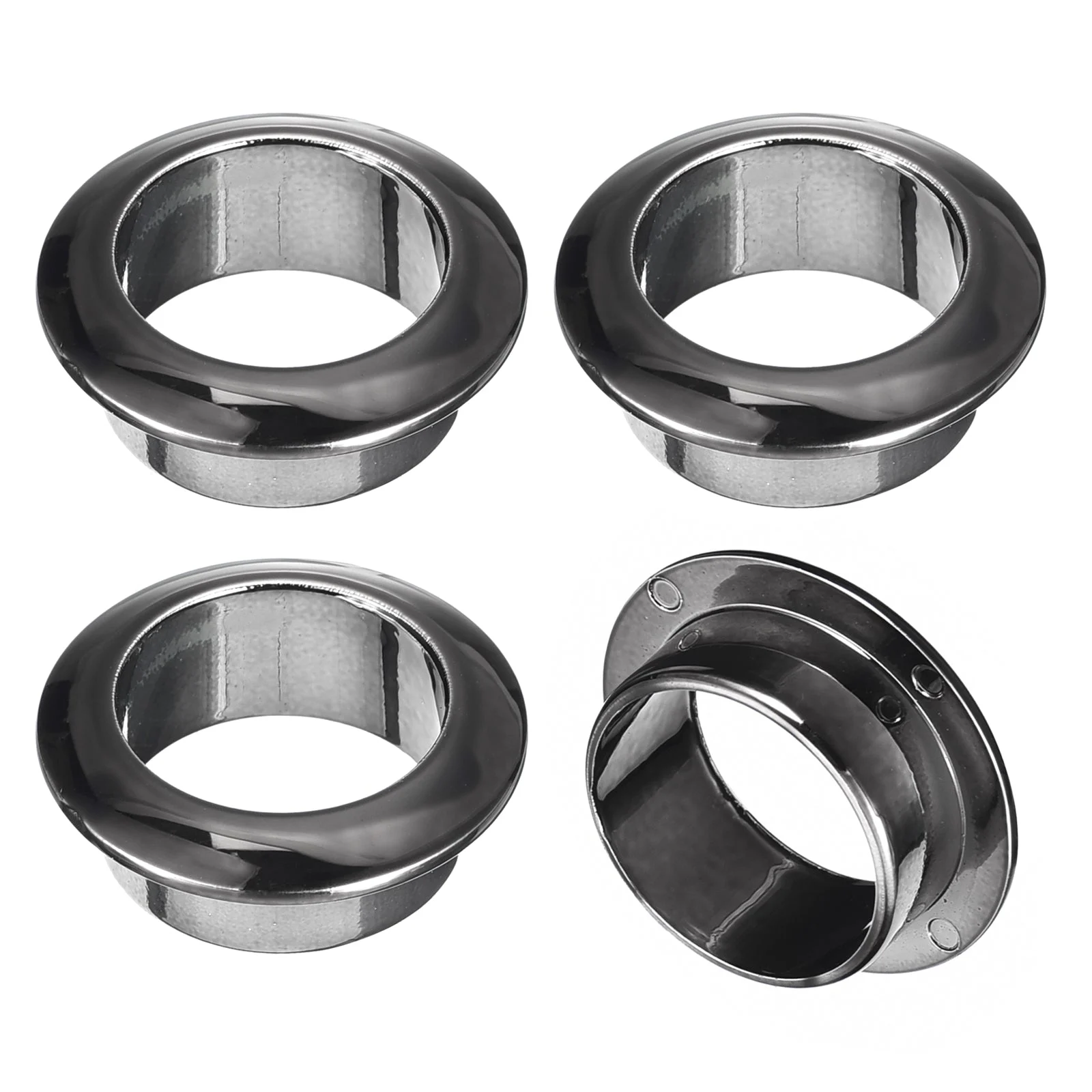 4Pcs 25mm Cable Hole Cover ABS Office Desk Cable Wire Cord Grommet, Black