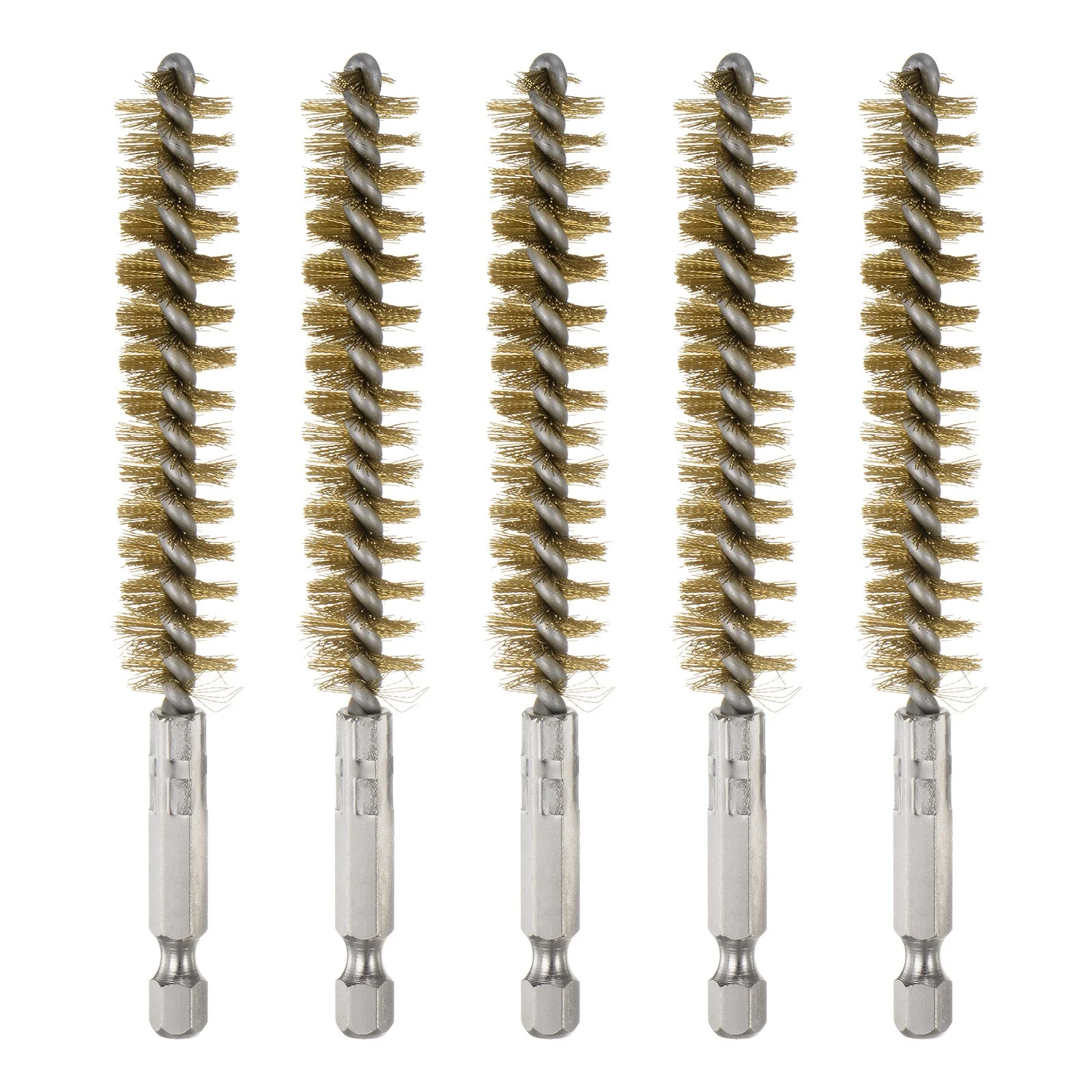 5Pcs Bore Brush Brass 14mm Dia Cleaning Bronze Wire Tube Pipe Cleaner