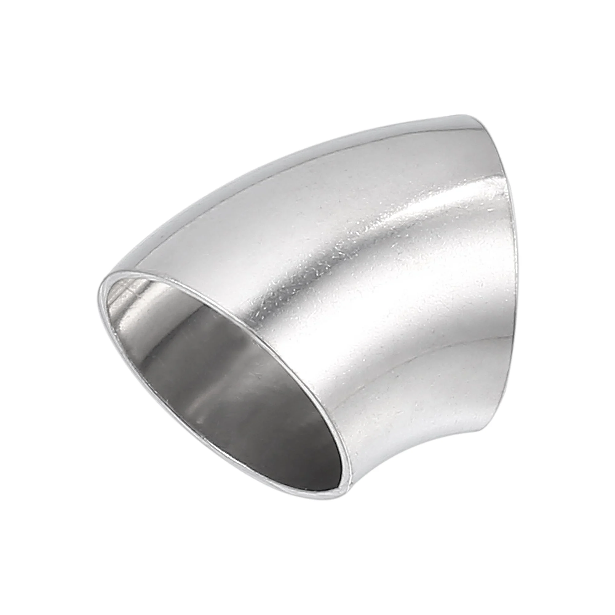 45 Degree Steel Exhaust Elbow Pipe Bend Tube Durable Modified Exhaust Elbow Pipe SS304 Stainless Steel Silver Tone