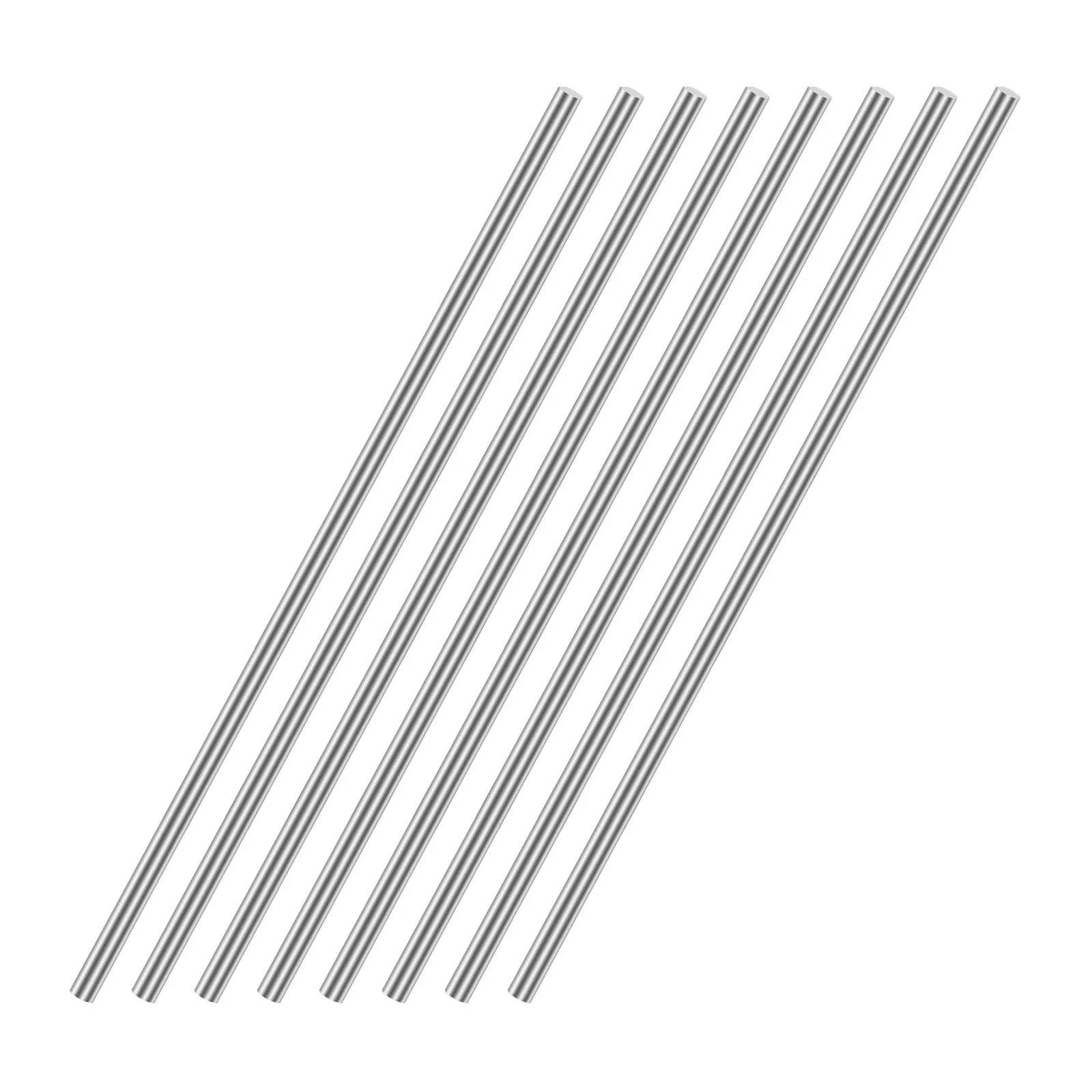 5mm x 200mm 304 Stainless Steel Solid Round Rod for DIY Craft 8pcs