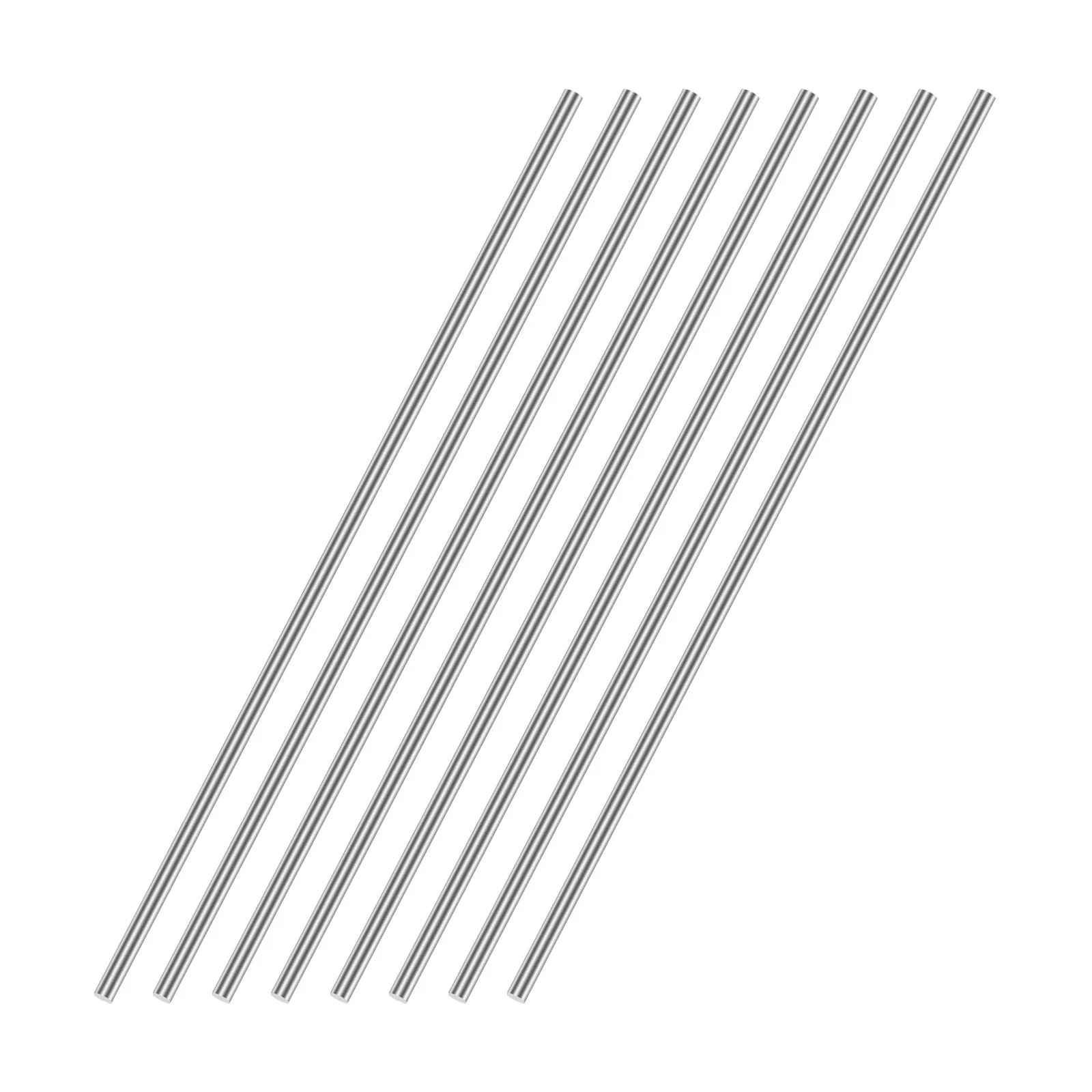 5mm x 250mm 304 Stainless Steel Solid Round Rod for DIY Craft 8pcs