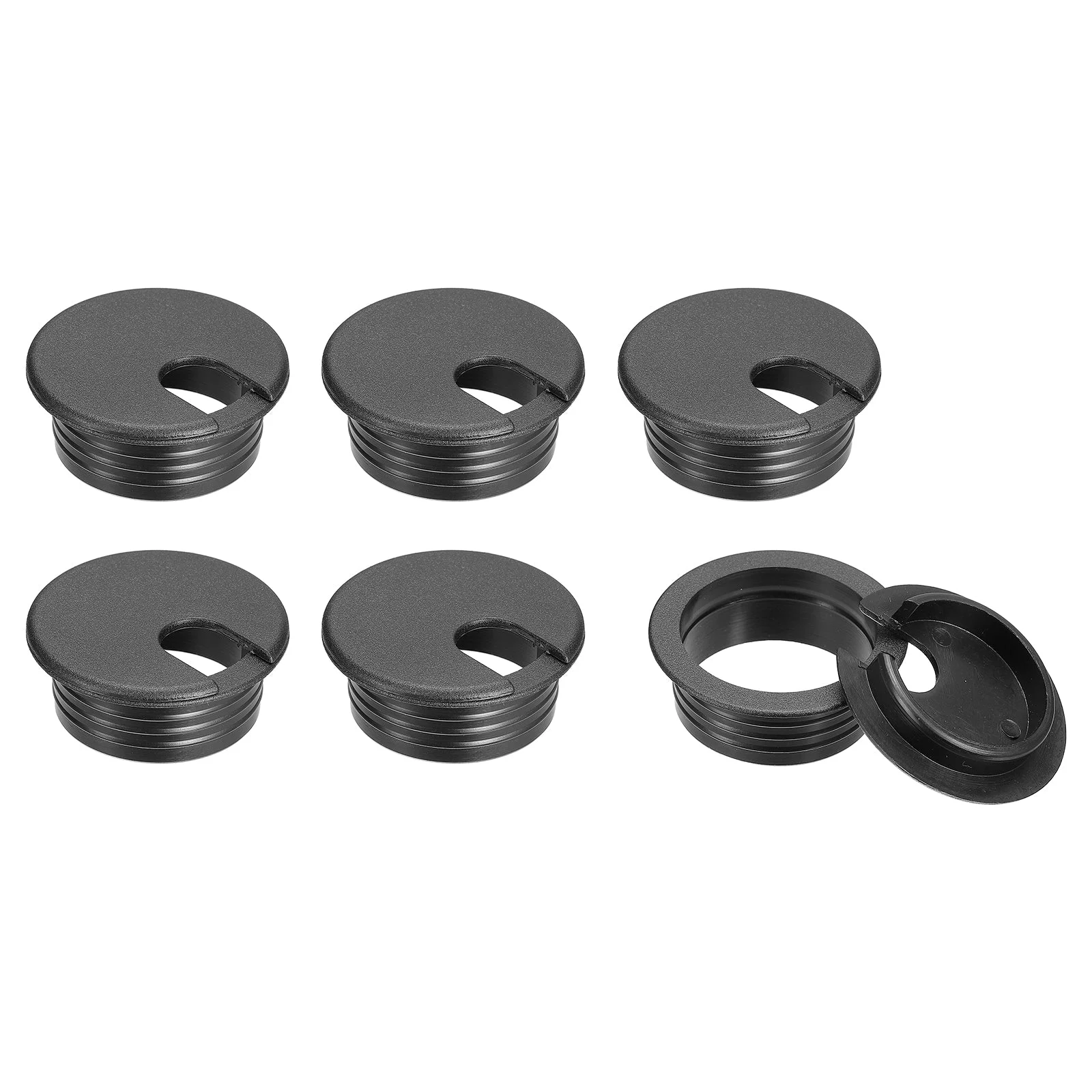 6Pcs 38mm Cable Hole Cover ABS Desk Cable Wire Cord Grommet for Wire Organizer