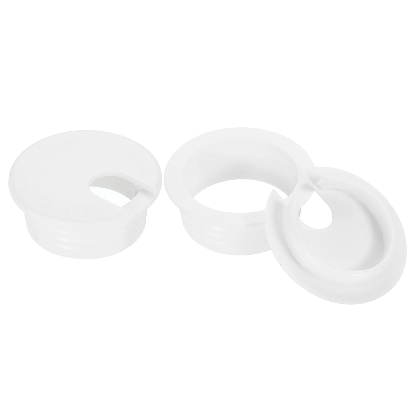 Cable Hole Cover, 2Pcs 38mm/1-1/2inch ABS Desk Cable Wire Cord Grommet Hole Cover for Office Computer Desk Wire Organizer, White