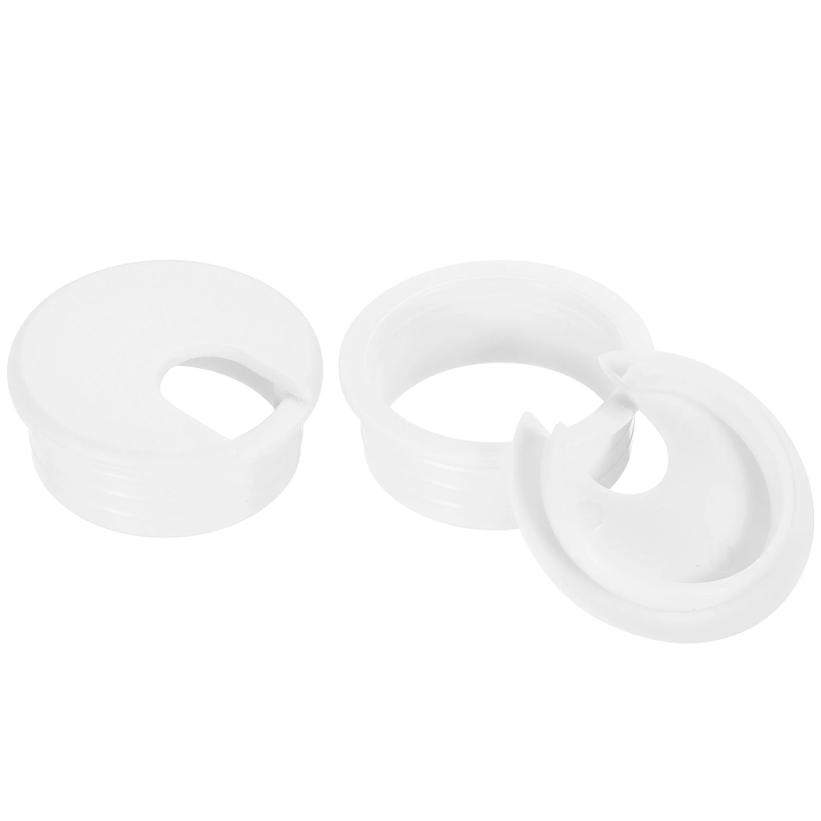 Cable Hole Cover, 2Pcs 45mm/1-3/4inch ABS Desk Cable Wire Cord Grommet Hole Cover for Office Computer Desk Wire Organizer, White
