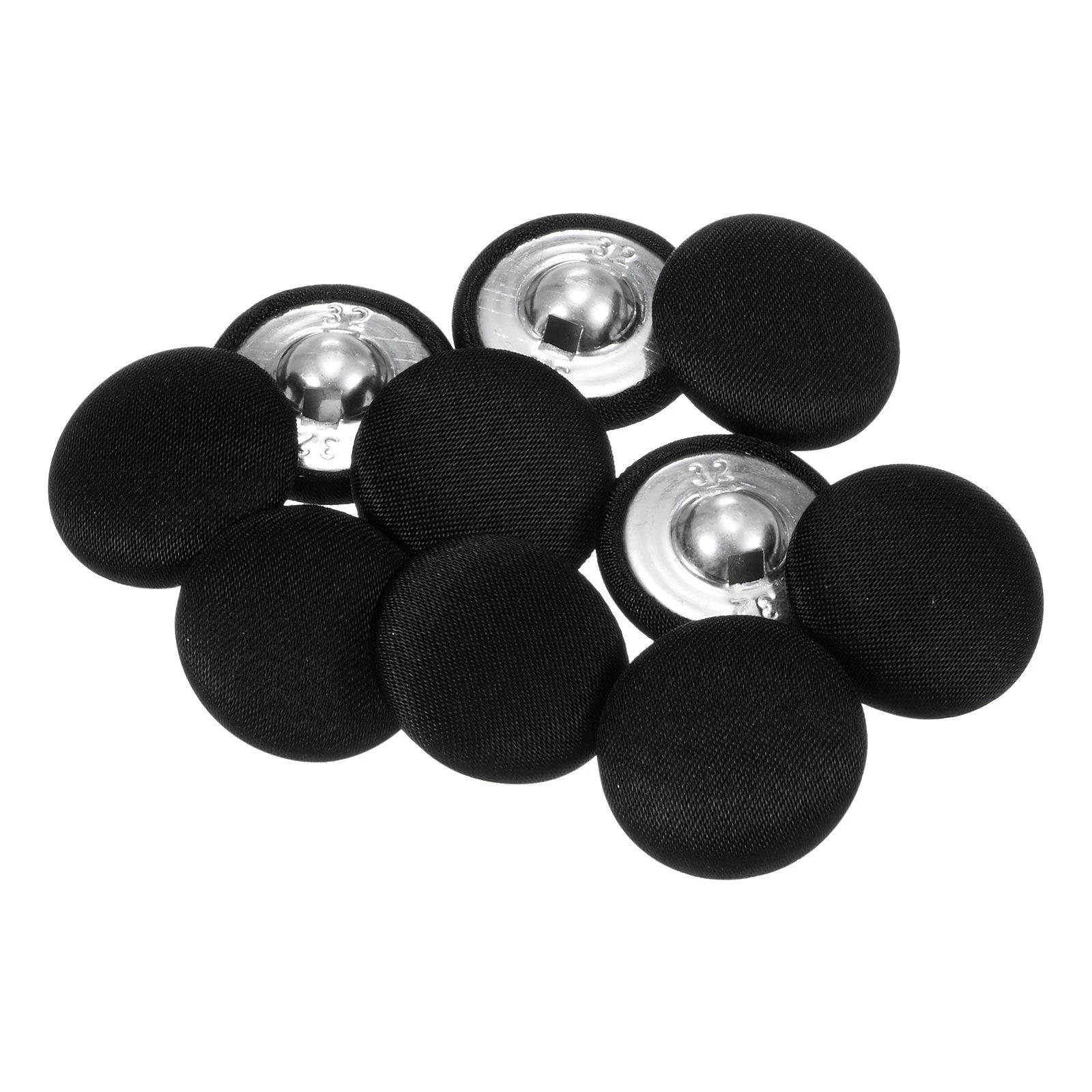10pcs Fabric Cloth Covered Button 10mm Round Metal Sewing Buttons